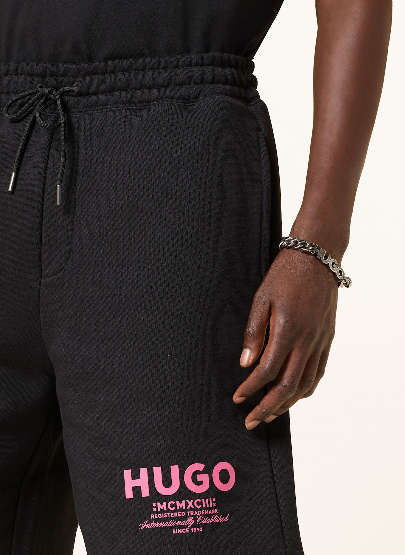HUGO Sweat shorts NOMARIO: BLACK
