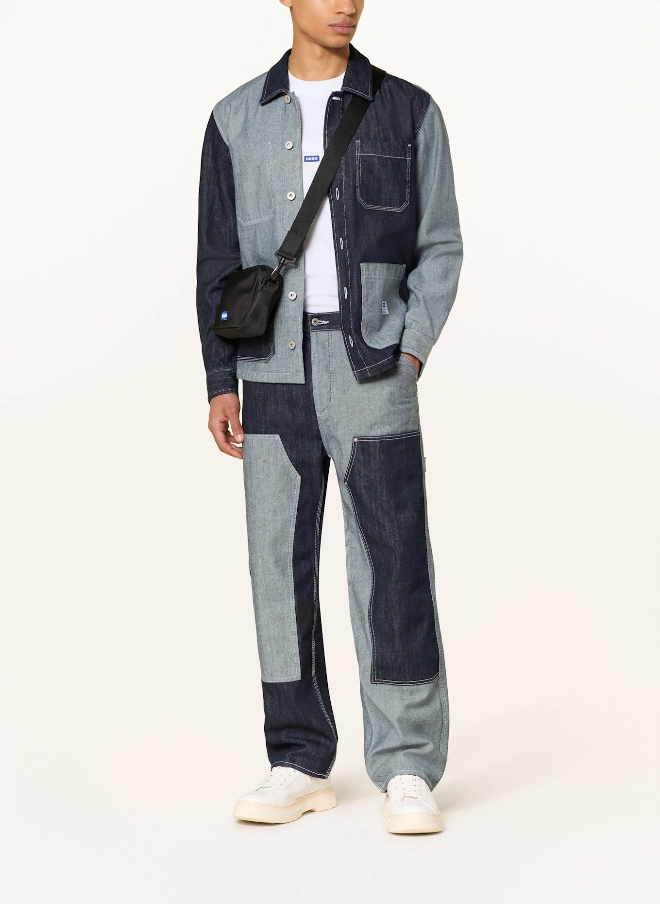 HUGO BLUE Jeans-Overjacket EBERSE: DUNKELBLAU/ HELLBLAU