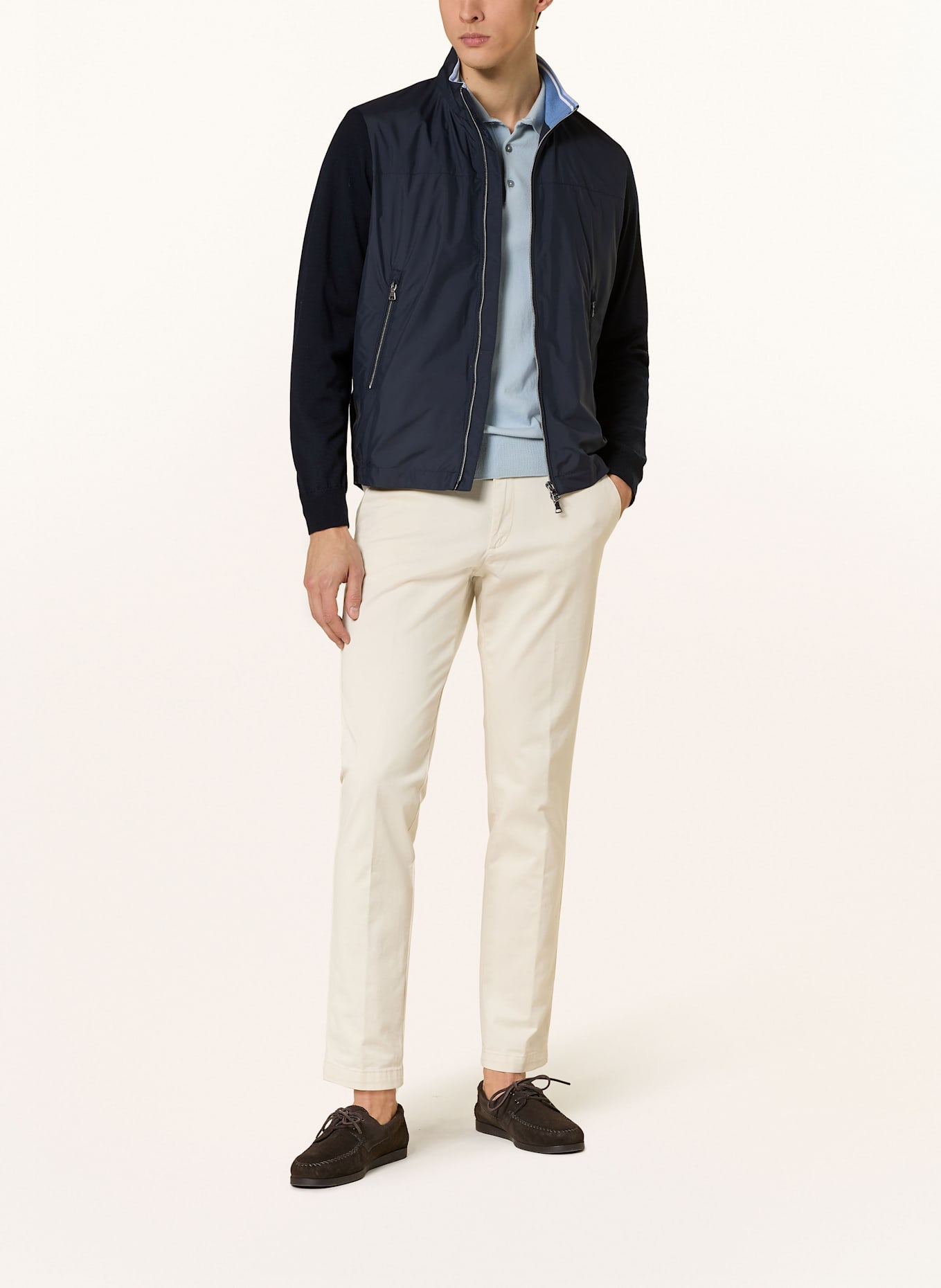 PAUL & SHARK Jacke im Materialmix: DUNKELBLAU