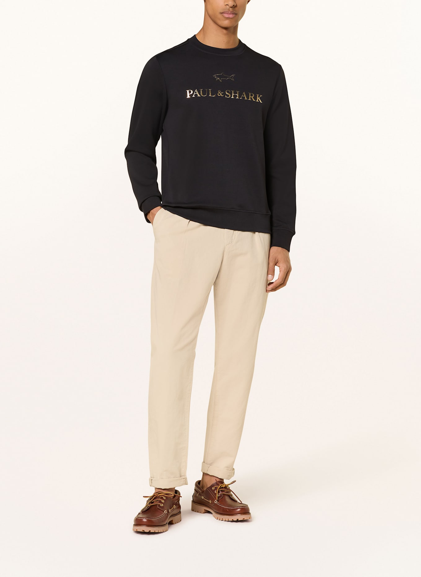 PAUL & SHARK Sweatshirt: BLACK / GOLD