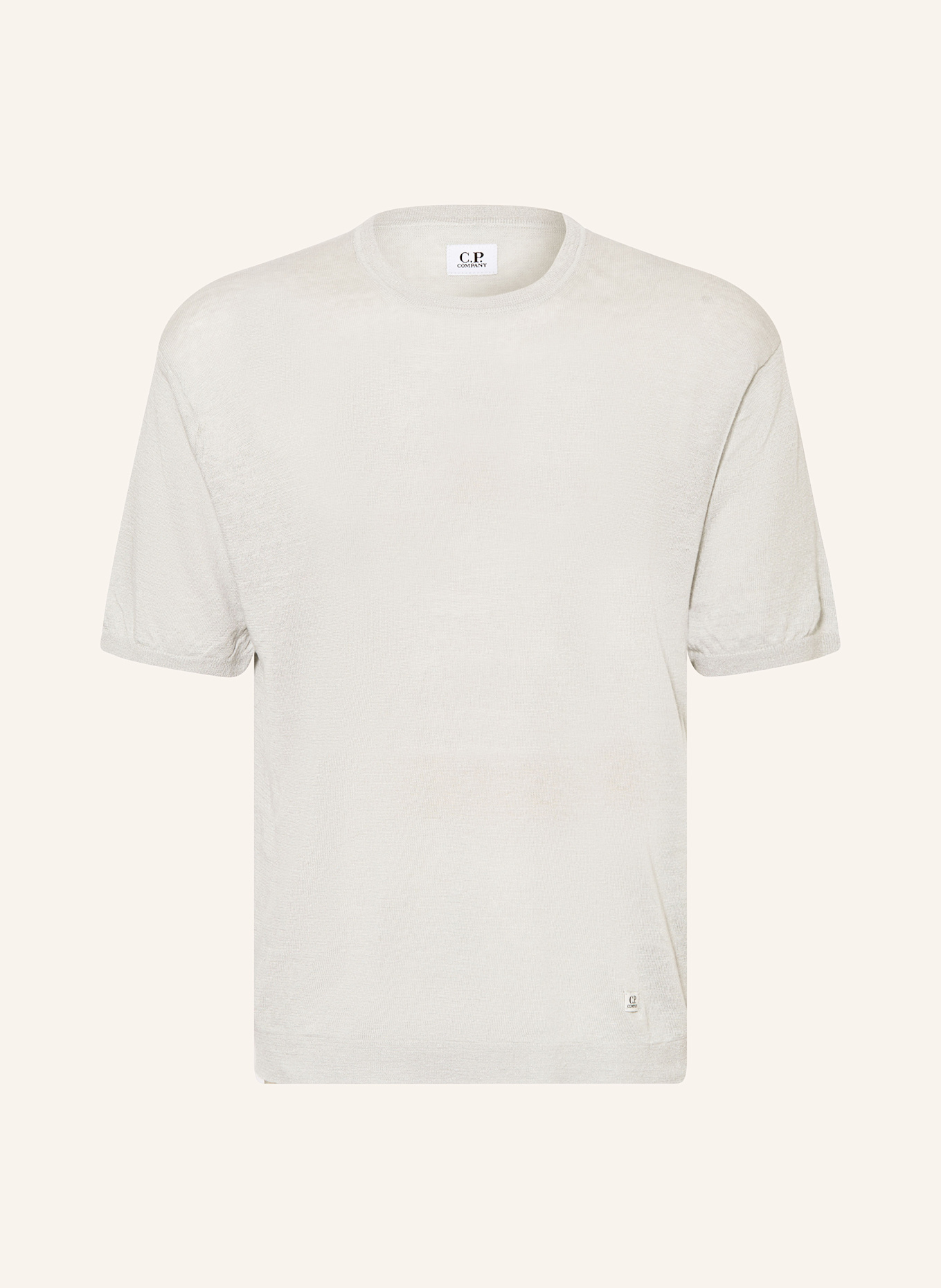 C.P. COMPANY Strickshirt aus Leinen: HELLGRAU