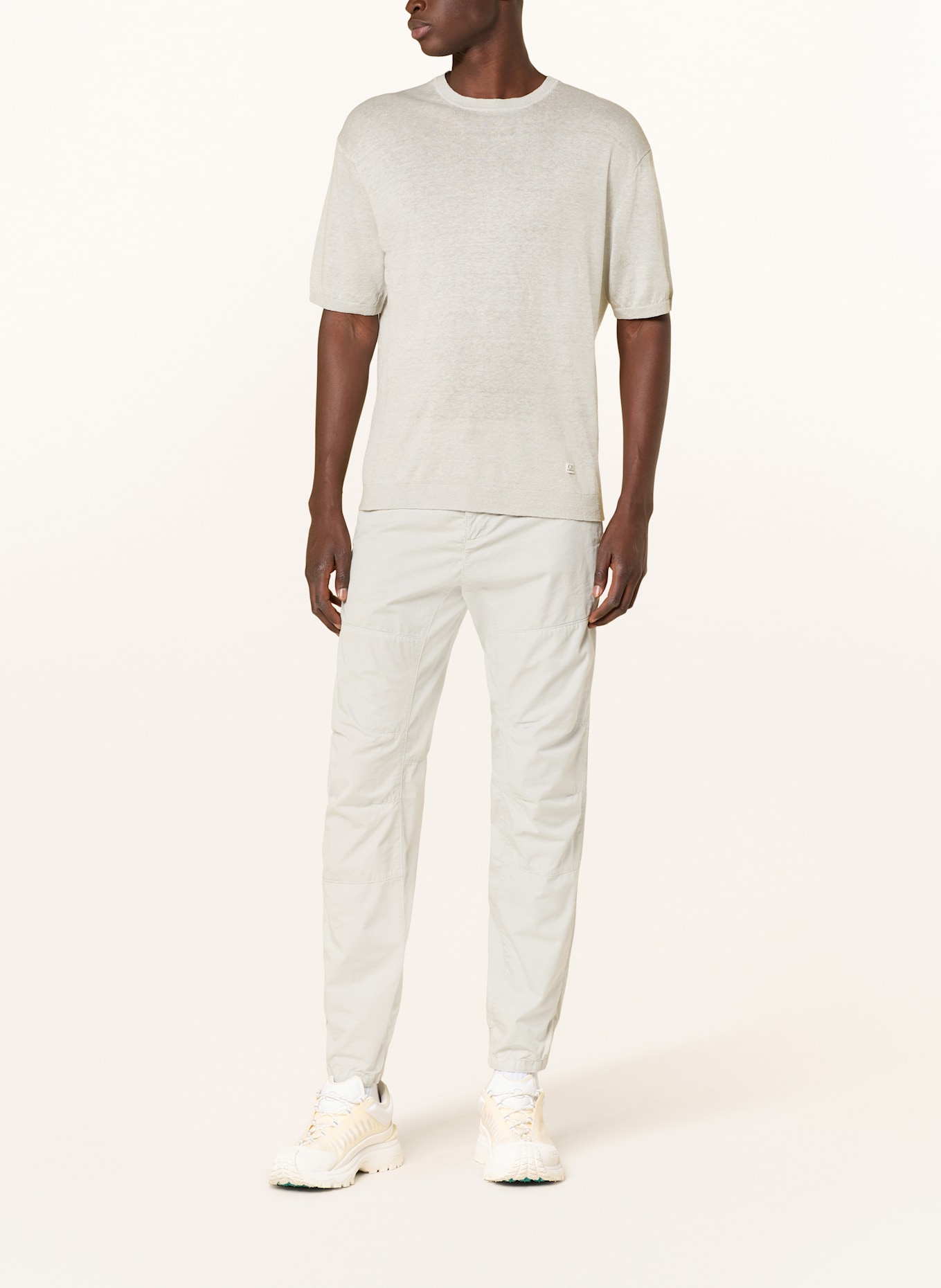 C.P. COMPANY Strickshirt aus Leinen: HELLGRAU