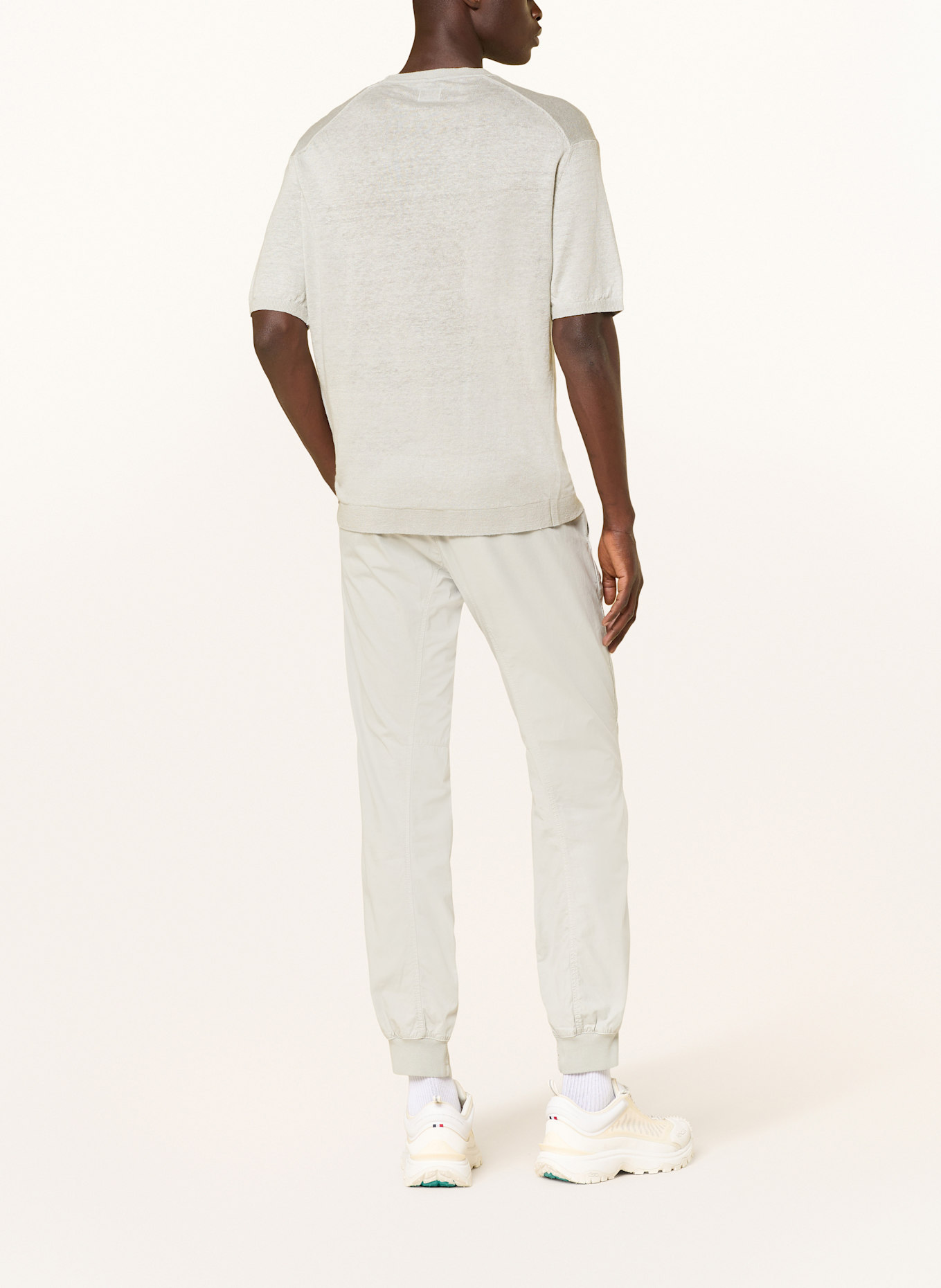 C.P. COMPANY Strickshirt aus Leinen: HELLGRAU