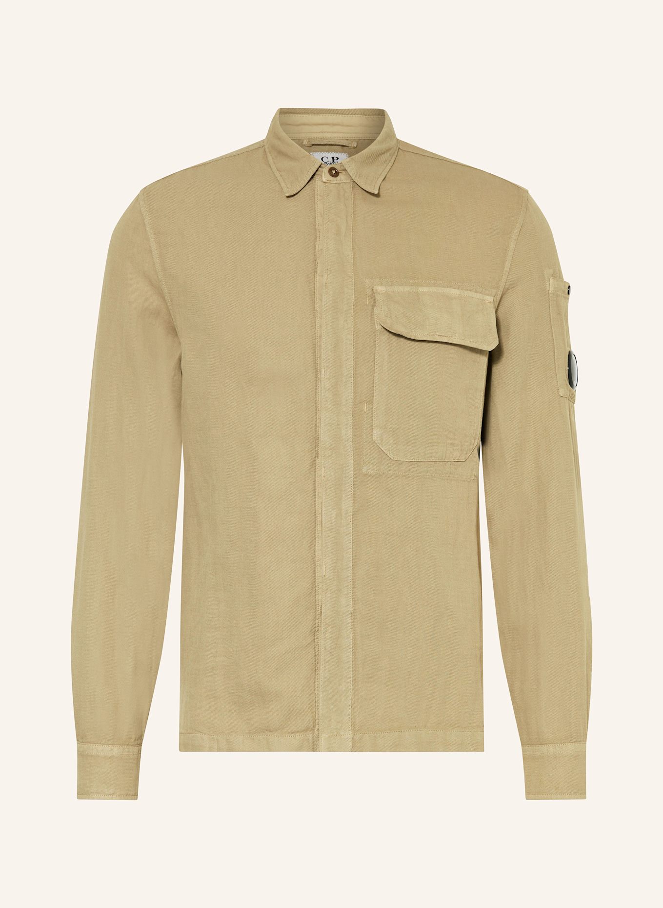 C.P. COMPANY Bunda LENS se lnem: BÉŽOVÁ