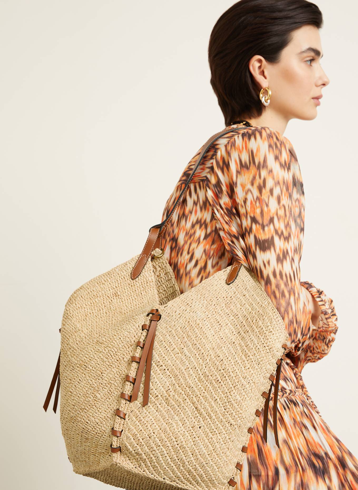 ISABEL MARANT Shopper TAMPA: REŽNÁ / HNĚDÁ