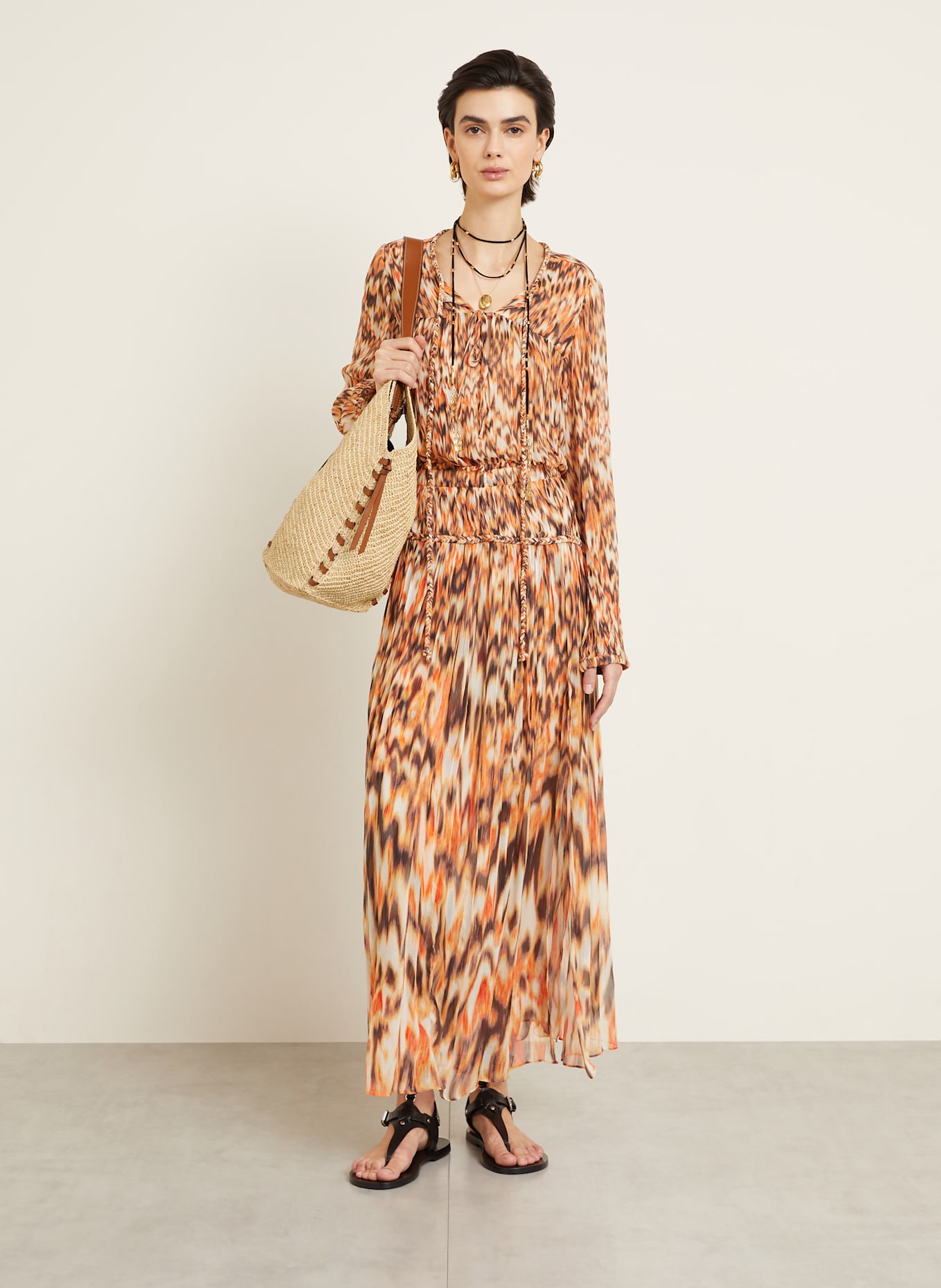 ISABEL MARANT Shopper TAMPA: REŽNÁ / HNĚDÁ