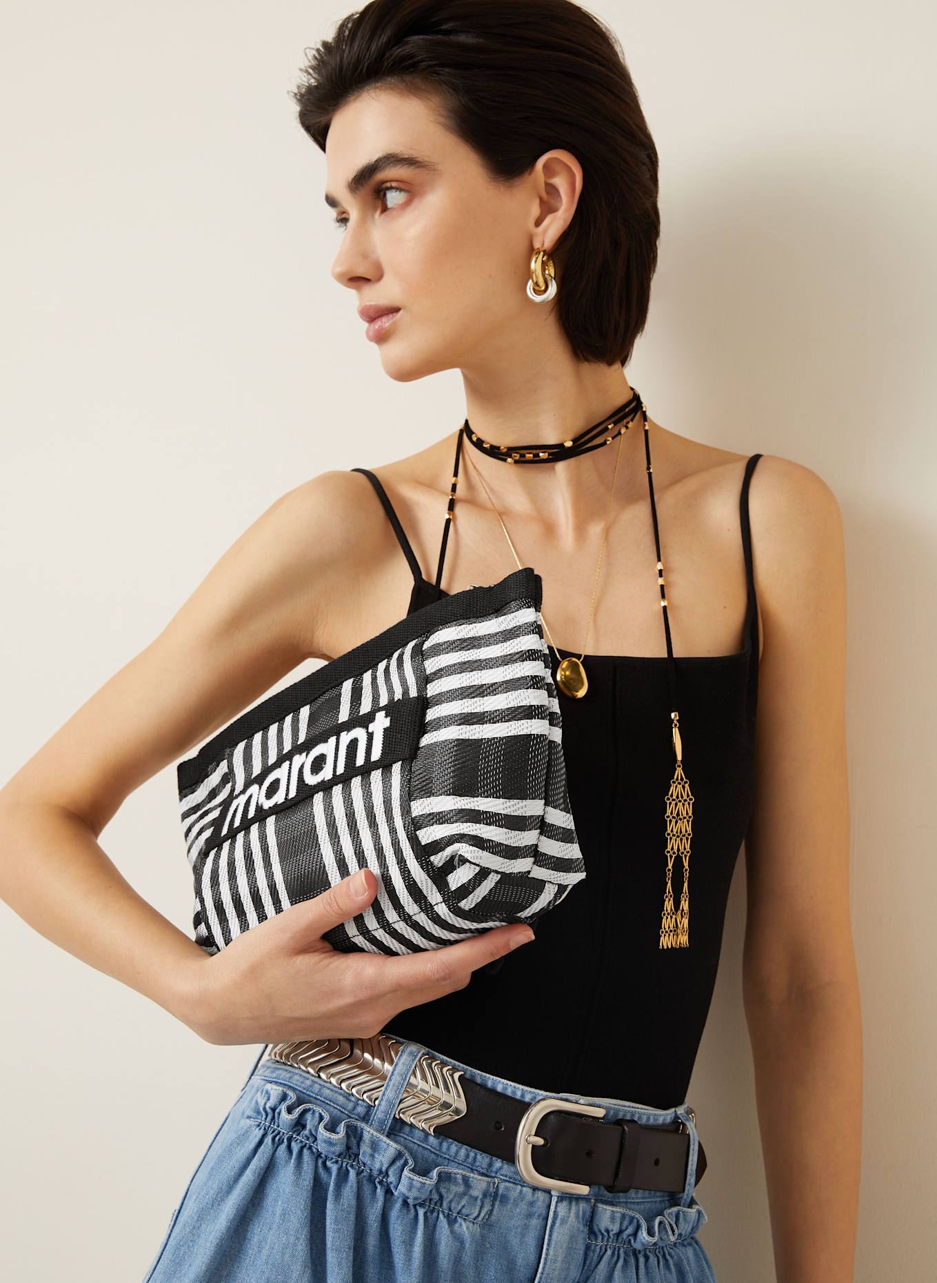 ISABEL MARANT正規品/送料関税込み Powden ポーチ Powden Pouch Woman yellow | ISABEL MARANT Official online store