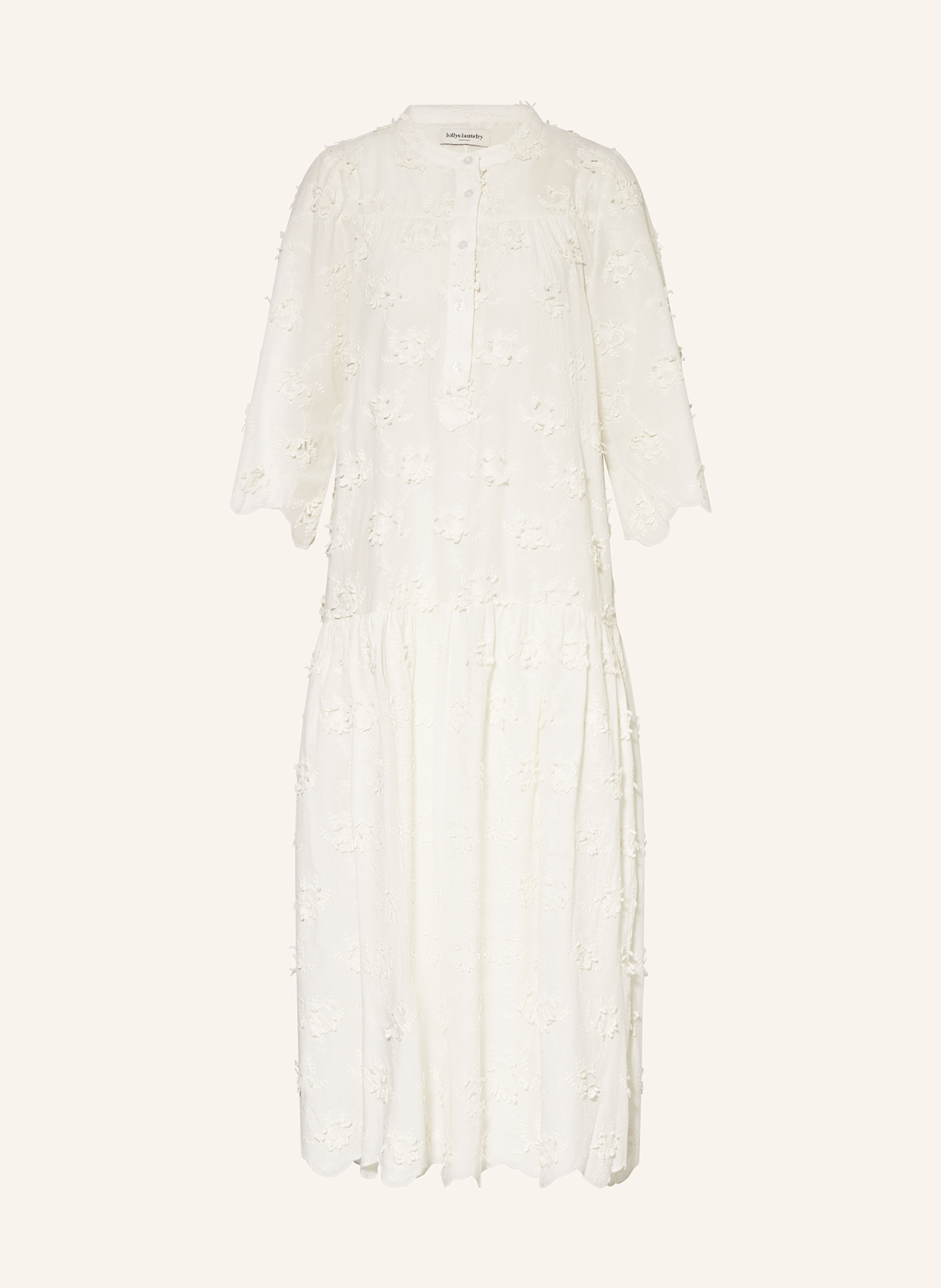 lollys laundry Kleid TIMORLL mit 3/4-Arm: CREME