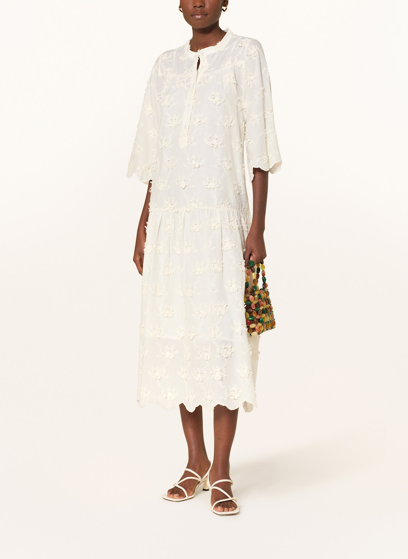 lollys laundry Kleid TIMORLL mit 3/4-Arm: CREME