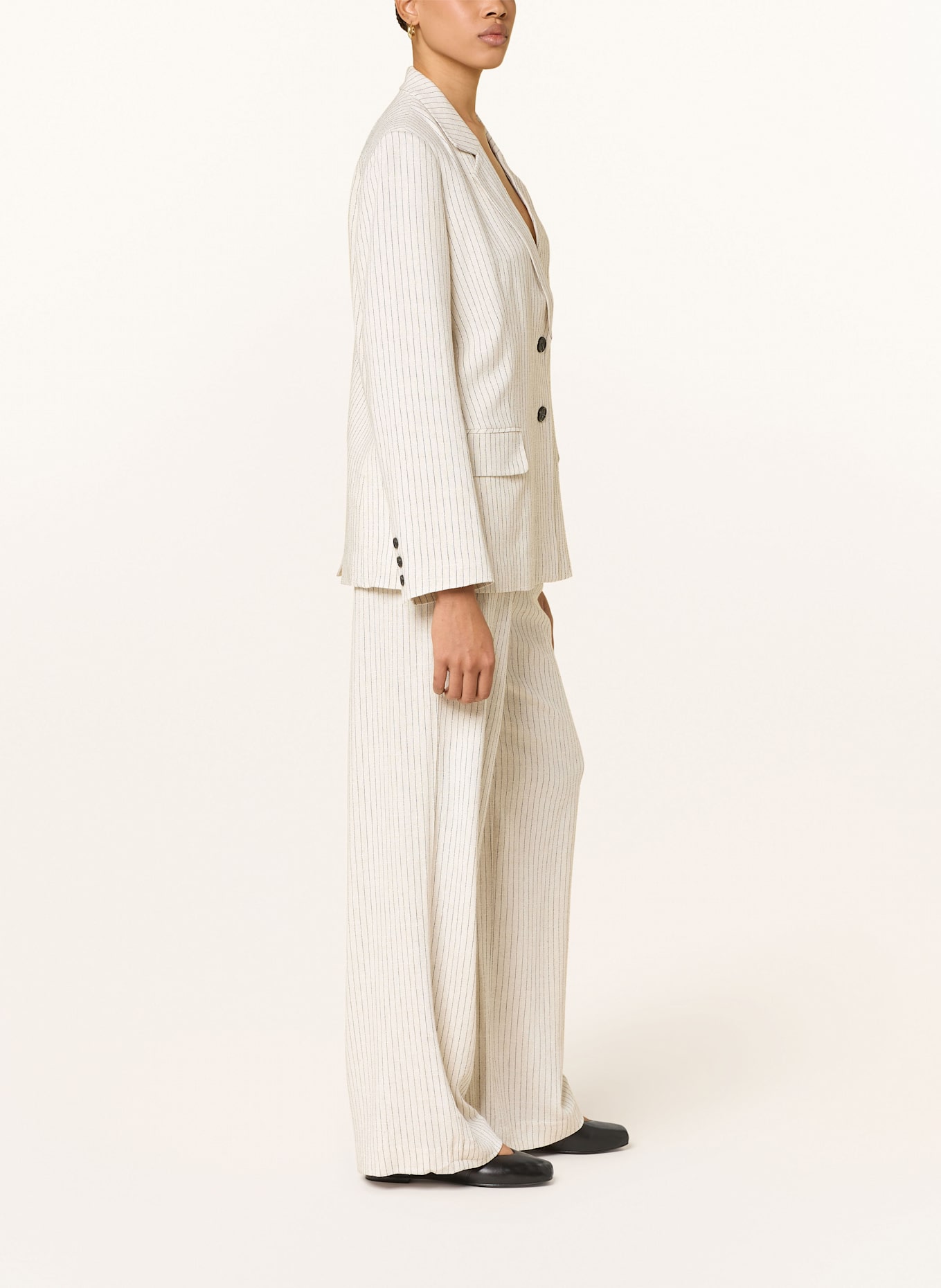 lollys laundry TYLERLL trousers with linen: CREAM