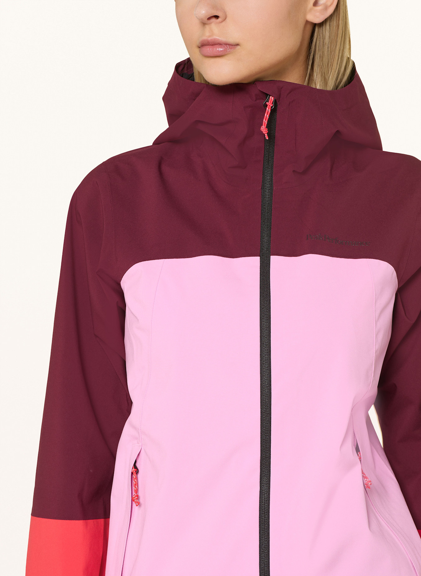 Peak Performance Funktionsjacke HIPE: ROSA / DUNKELROT / NEONROT