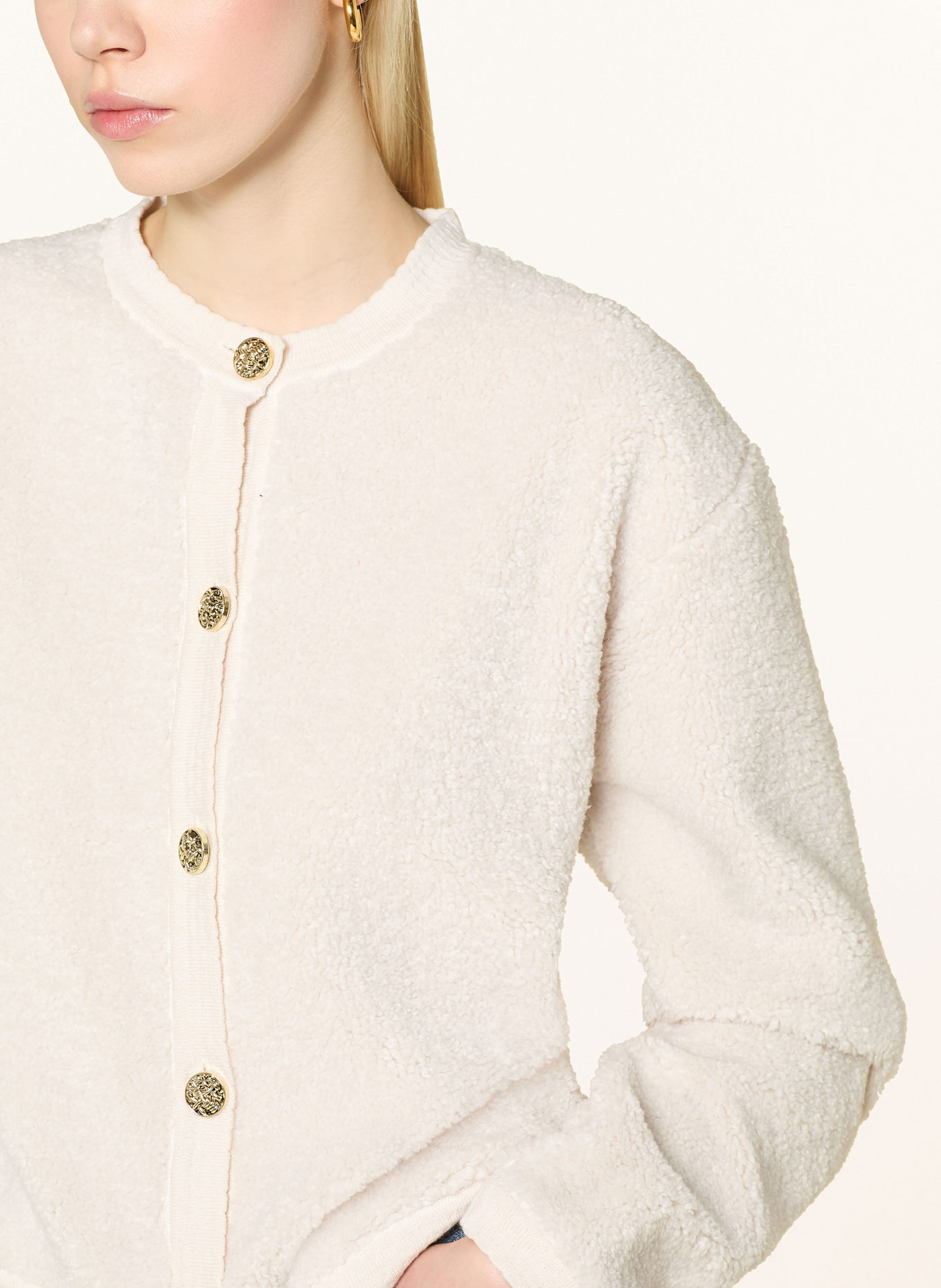 NEO NOIR Teddy jacket: ECRU
