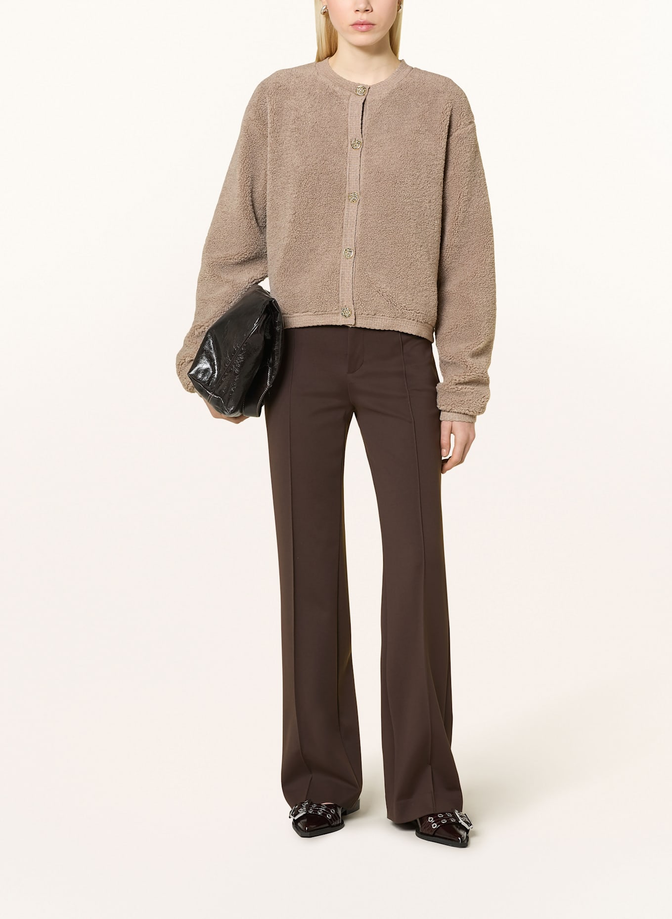 NEO NOIR Teddyfell-Jacke: BEIGE