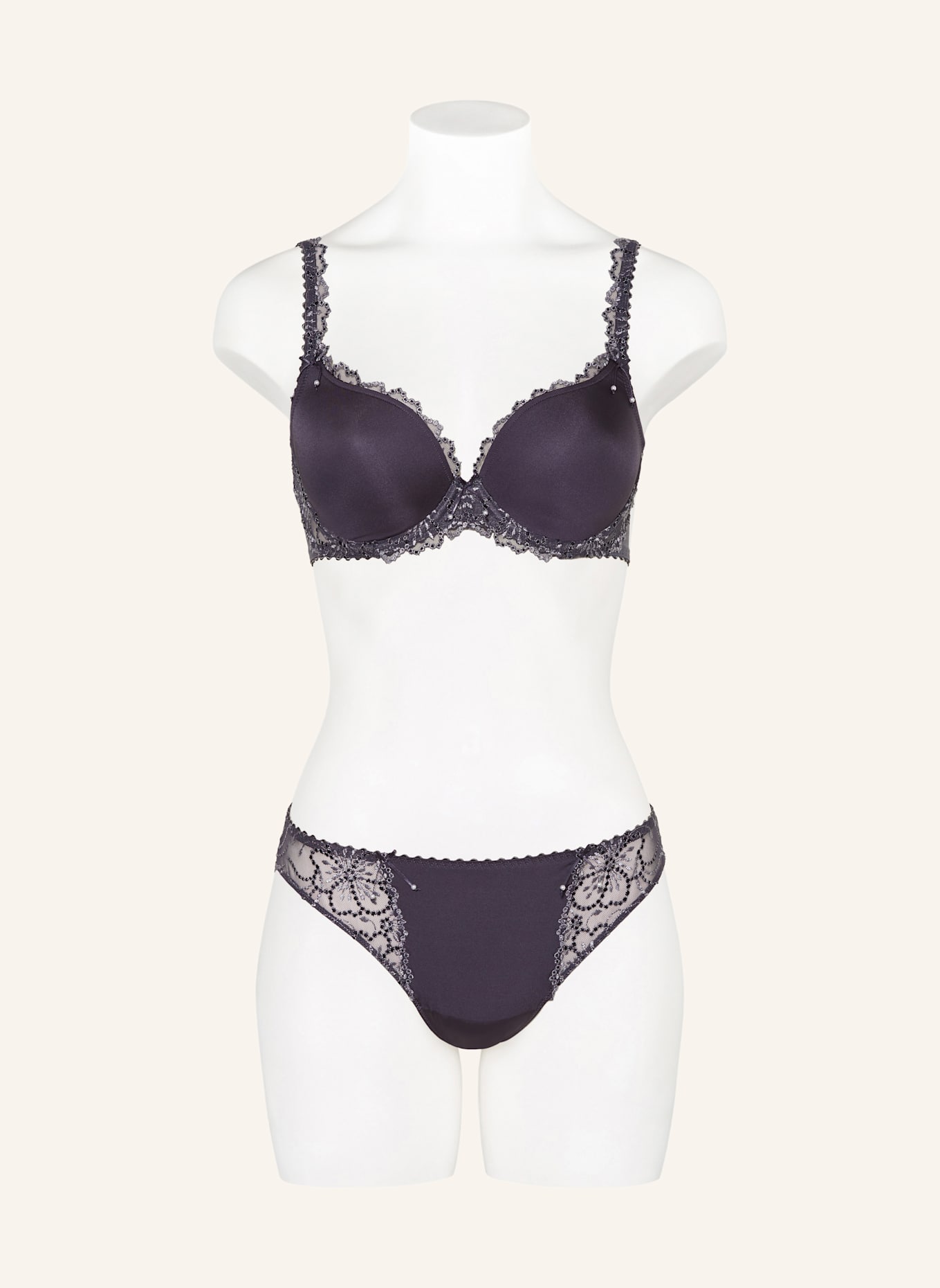 MARIE JO Slip JANE mit Schmuckperlen: DUNKELBLAU