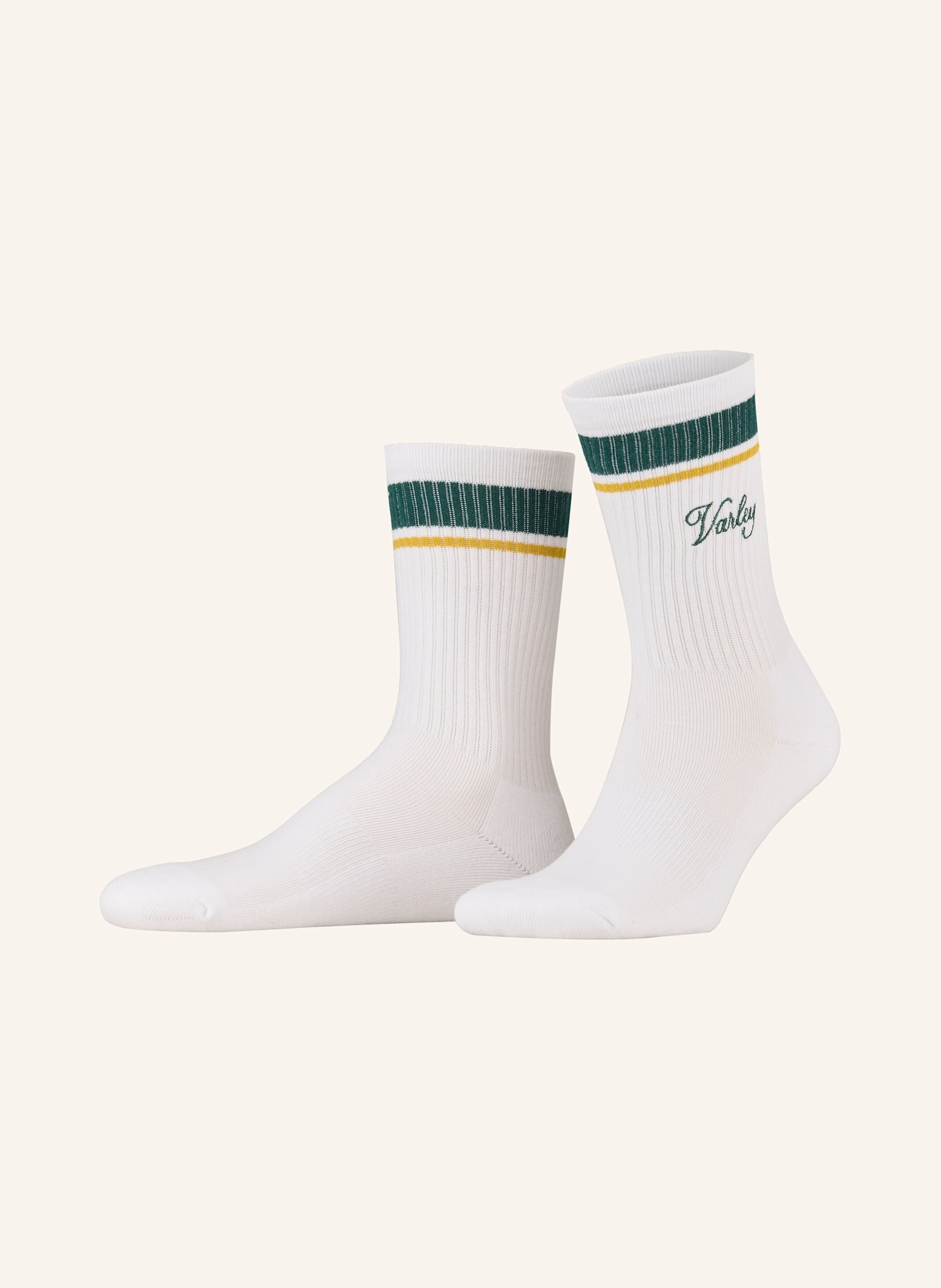 VARLEY Strümpfe LAMAR CLUB: WEISS / DUNKELGRÜN