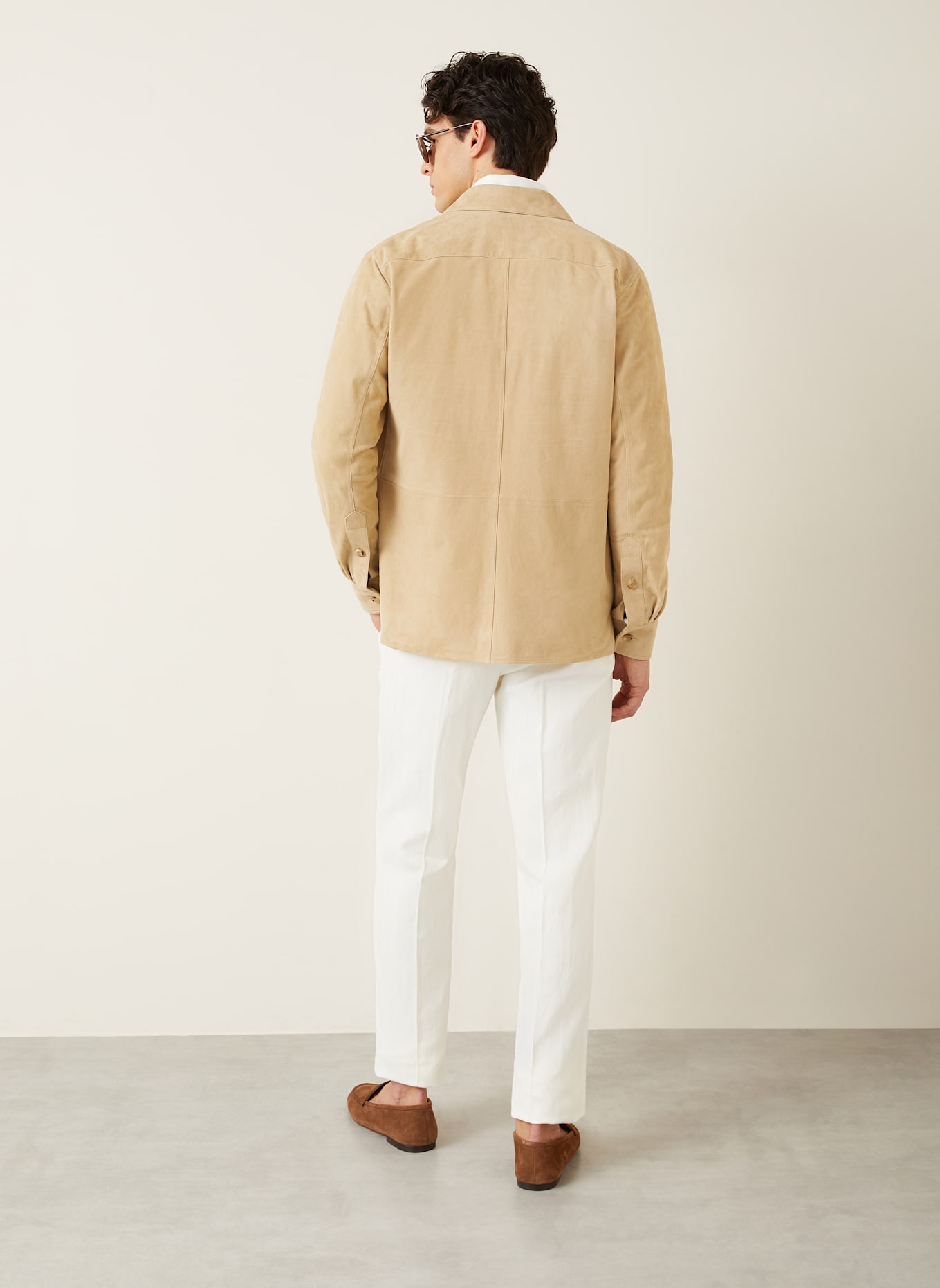 RALPH LAUREN PURPLE LABEL Lederjacke: CAMEL