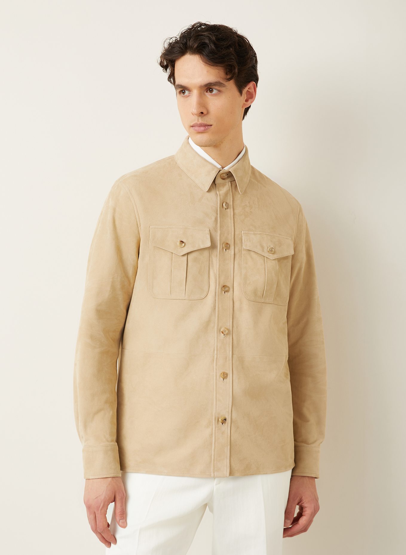 RALPH LAUREN PURPLE LABEL Lederjacke: CAMEL