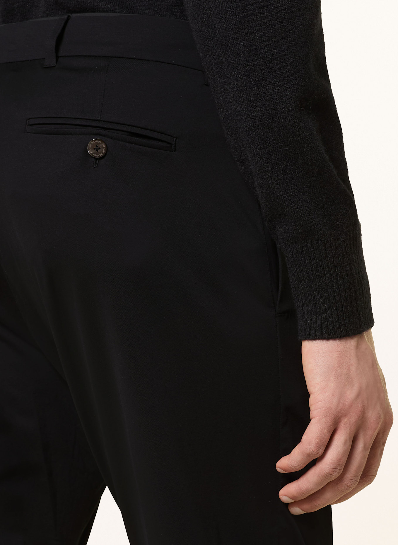 Stefan Brandt Chino kalhoty Extra Slim Fit: ČERNÁ