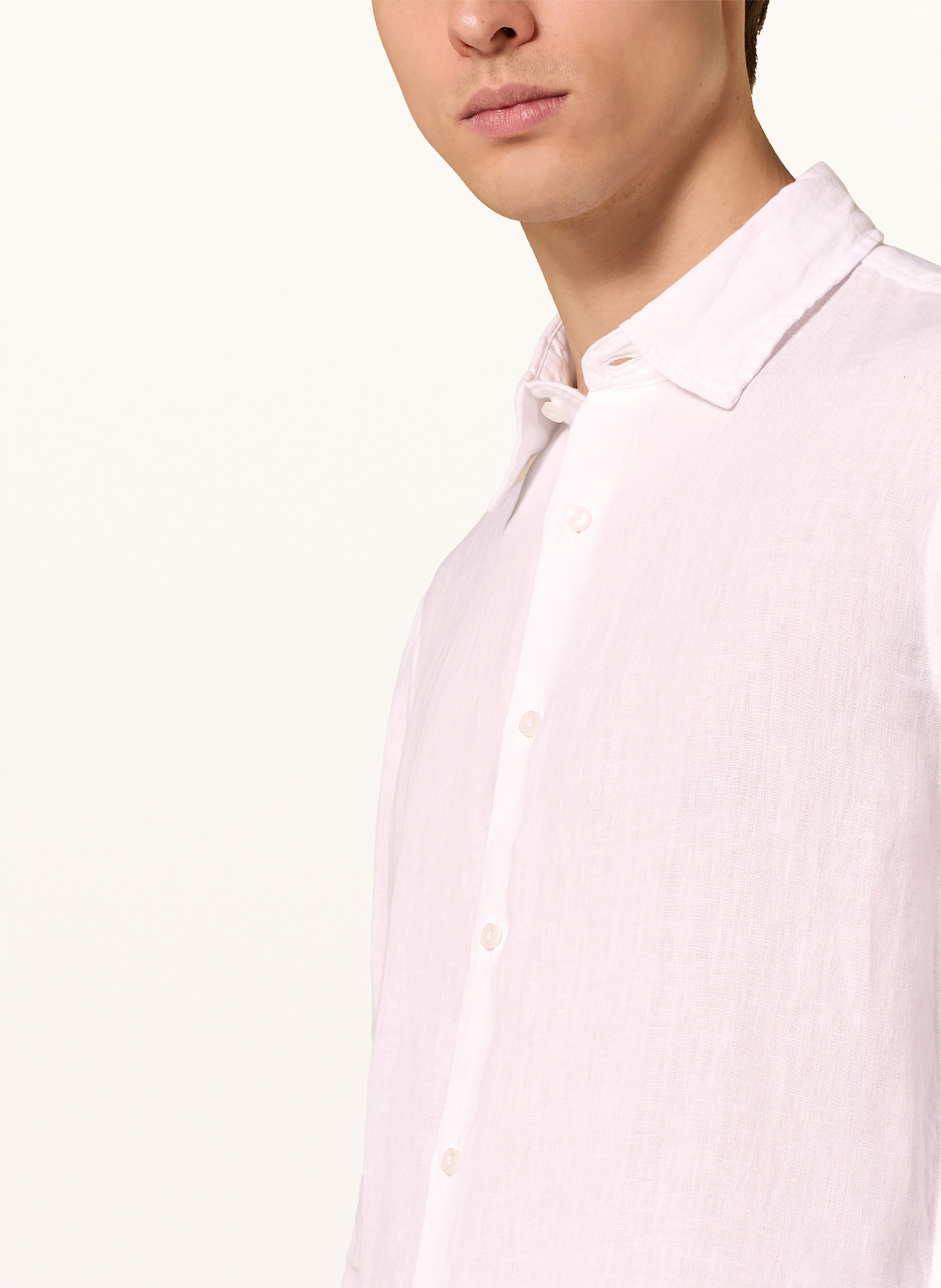 pierre cardin Leinenhemd Modern Fit: WEISS