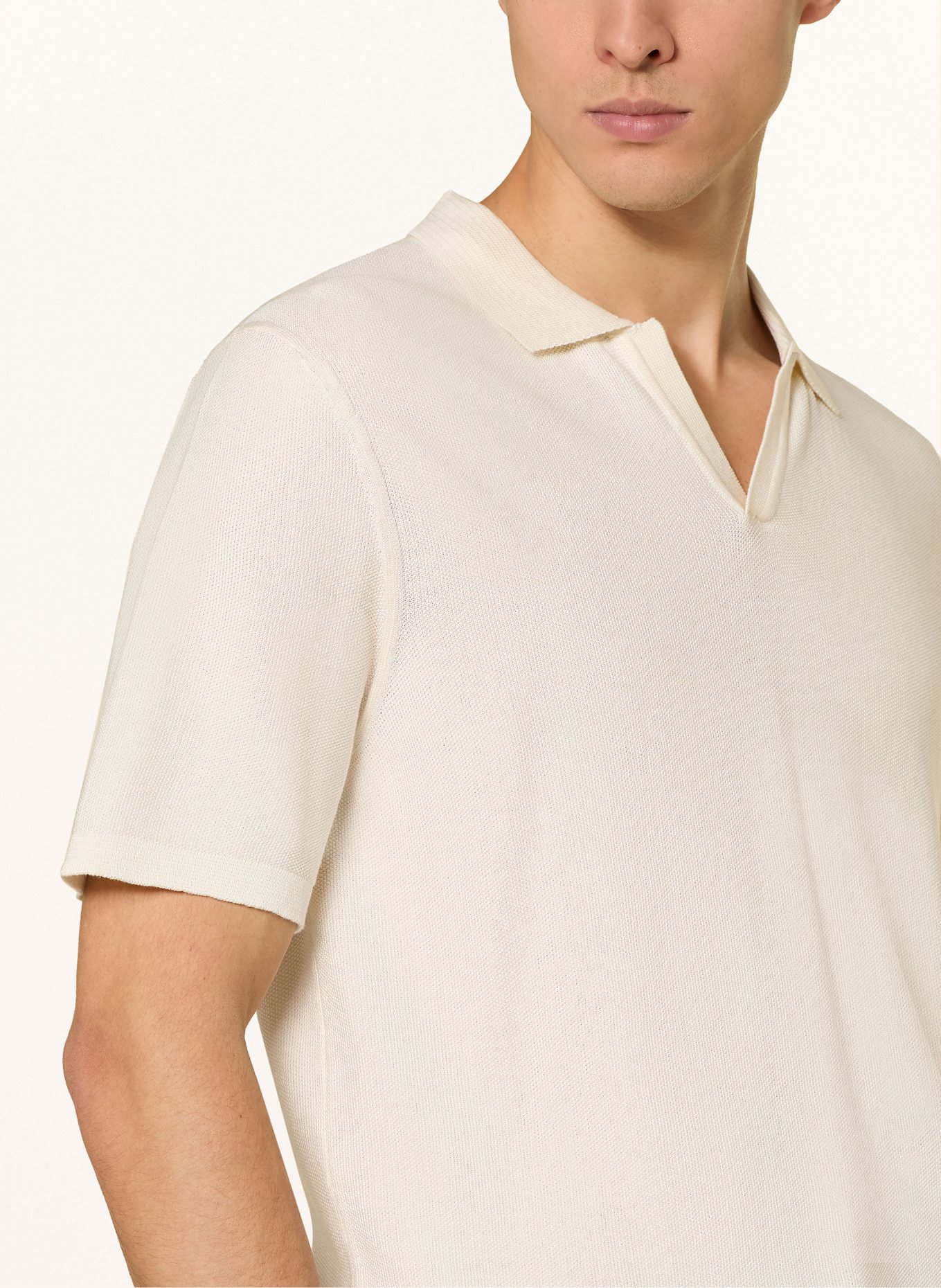pierre cardin Strick-Poloshirt: ECRU