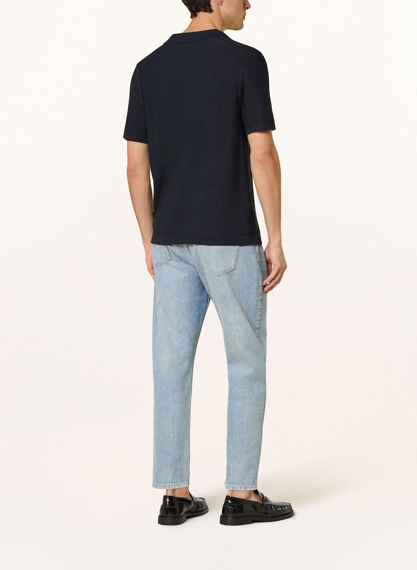 pierre cardin Knitted polo shirt: DARK BLUE