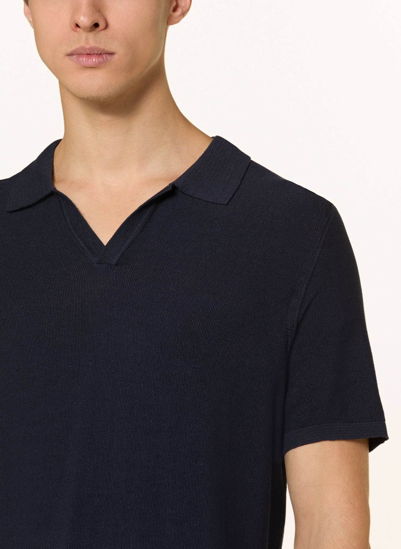 pierre cardin Knitted polo shirt: DARK BLUE