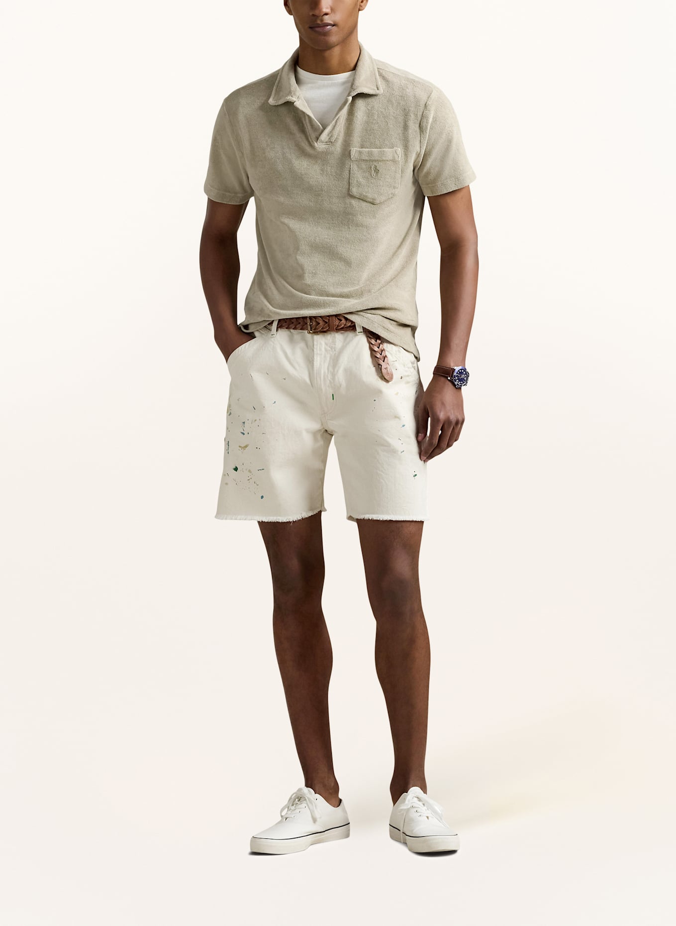 POLO RALPH LAUREN Koszulka polo z materiału frotte: OLIWKOWY