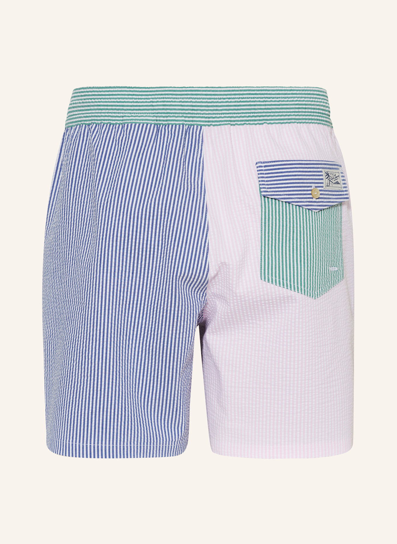 POLO RALPH LAUREN Badeshorts: DUNKELBLAU/ HELLROSA/ GRÜN