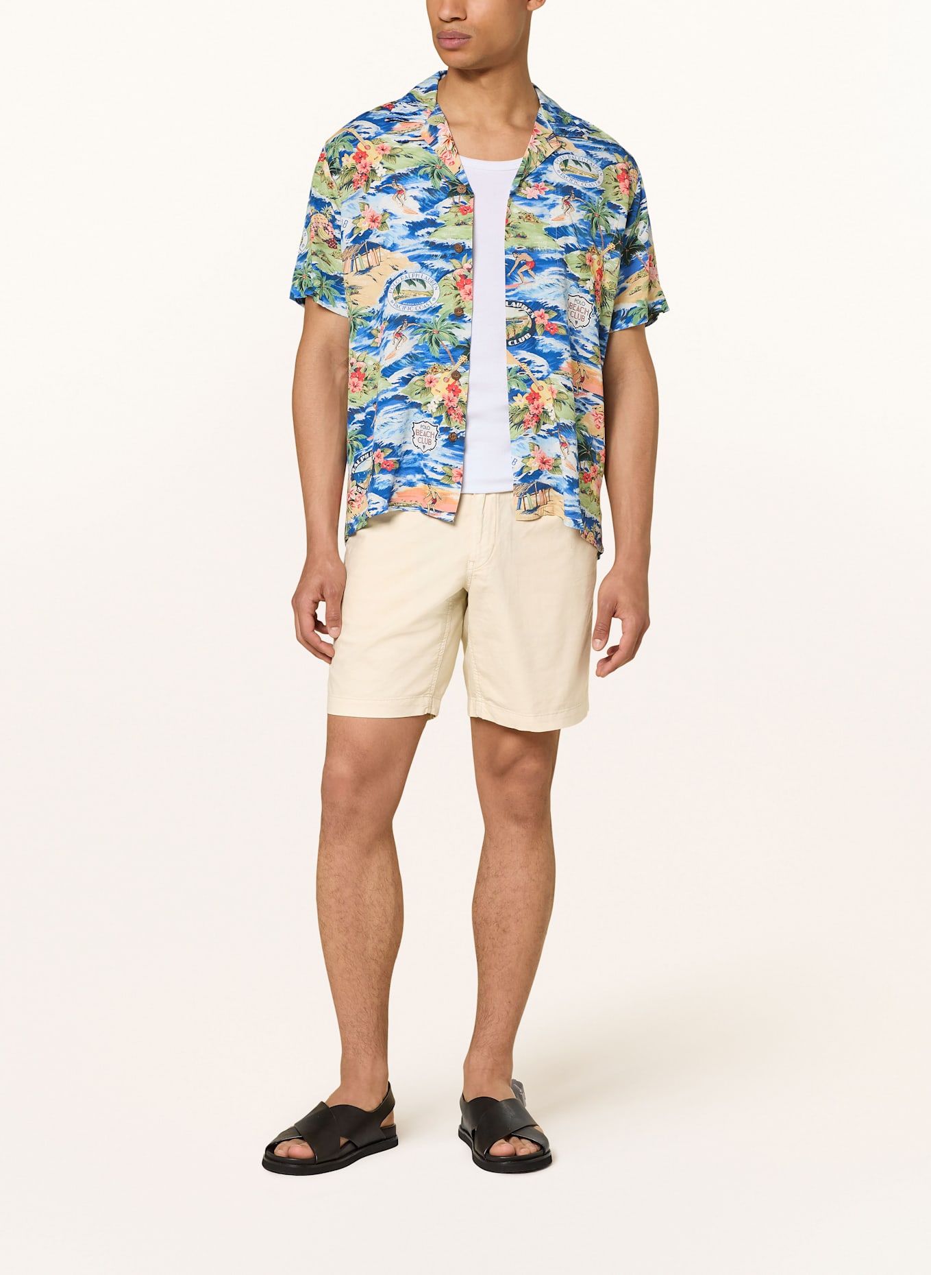 POLO RALPH LAUREN Szorty classic fit: BEŻOWY