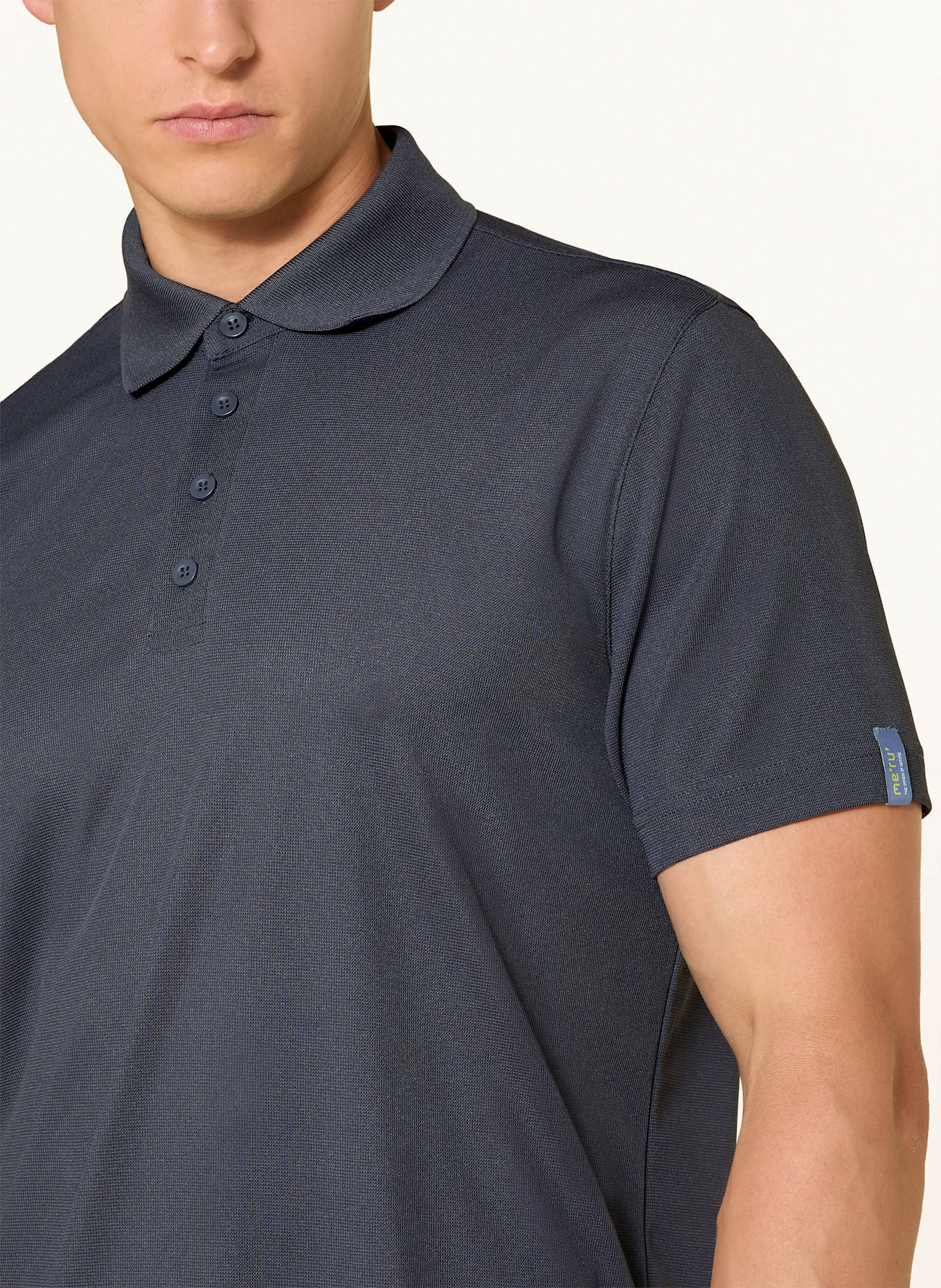 me°ru' Funktions-Poloshirt BRISTOL: DUNKELBLAU