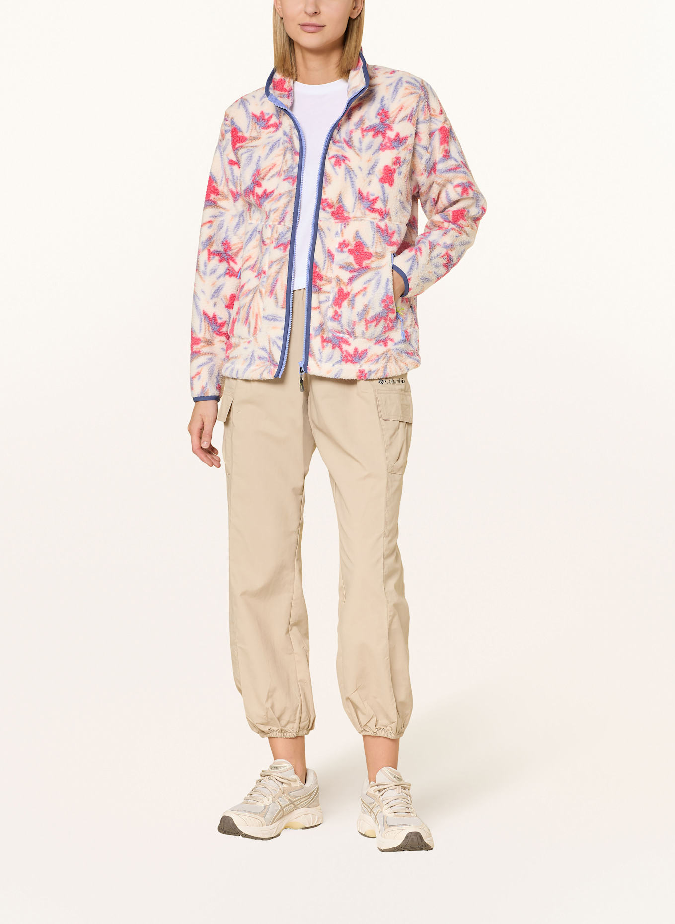 me°ru' Plyšová bunda NIORT: REŽNÁ / MODRÁ / ČERVENÁ