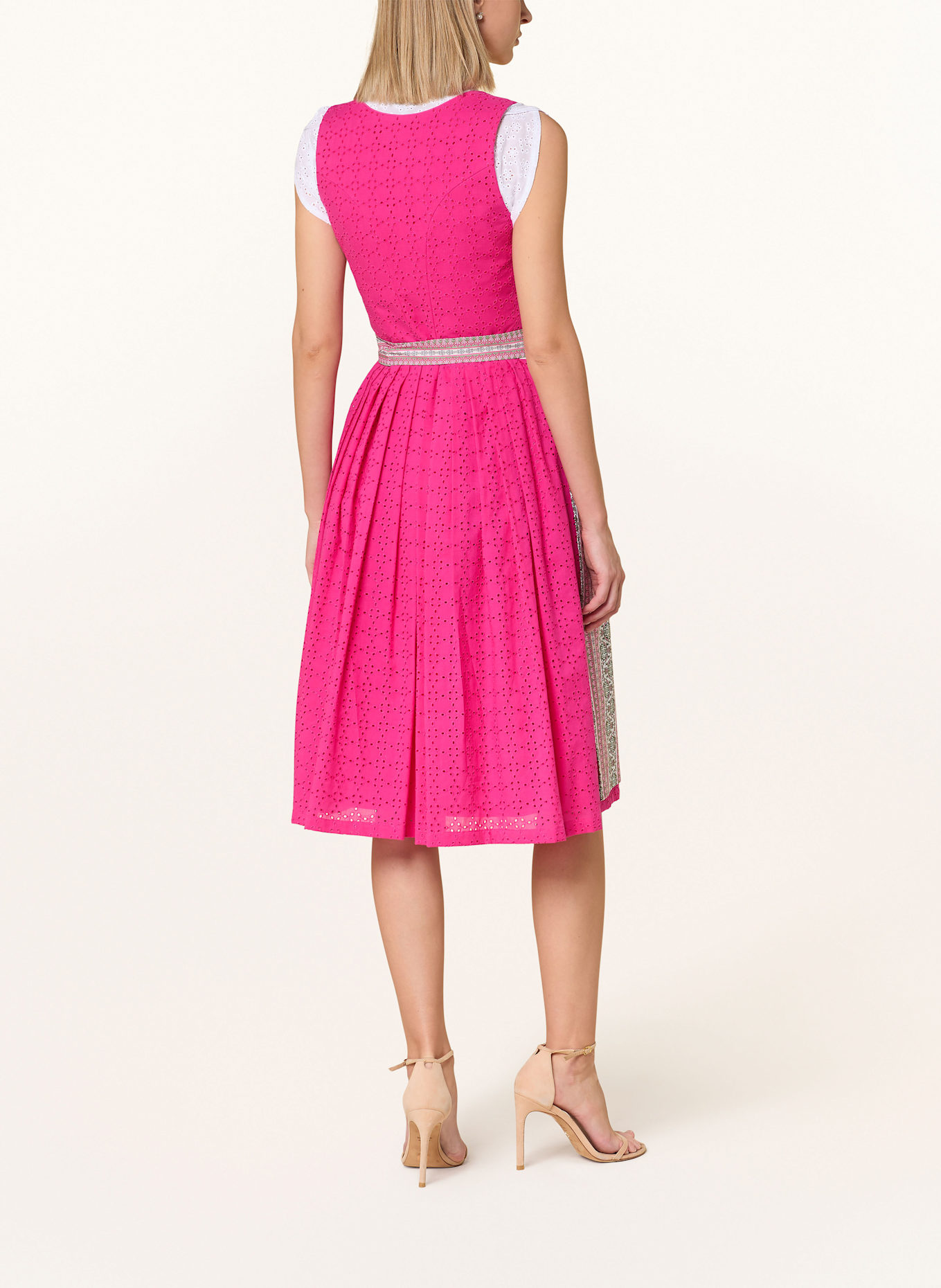 BERWIN & WOLFF Dirndl aus Lochspitze: PINK / GRÜN / WEISS