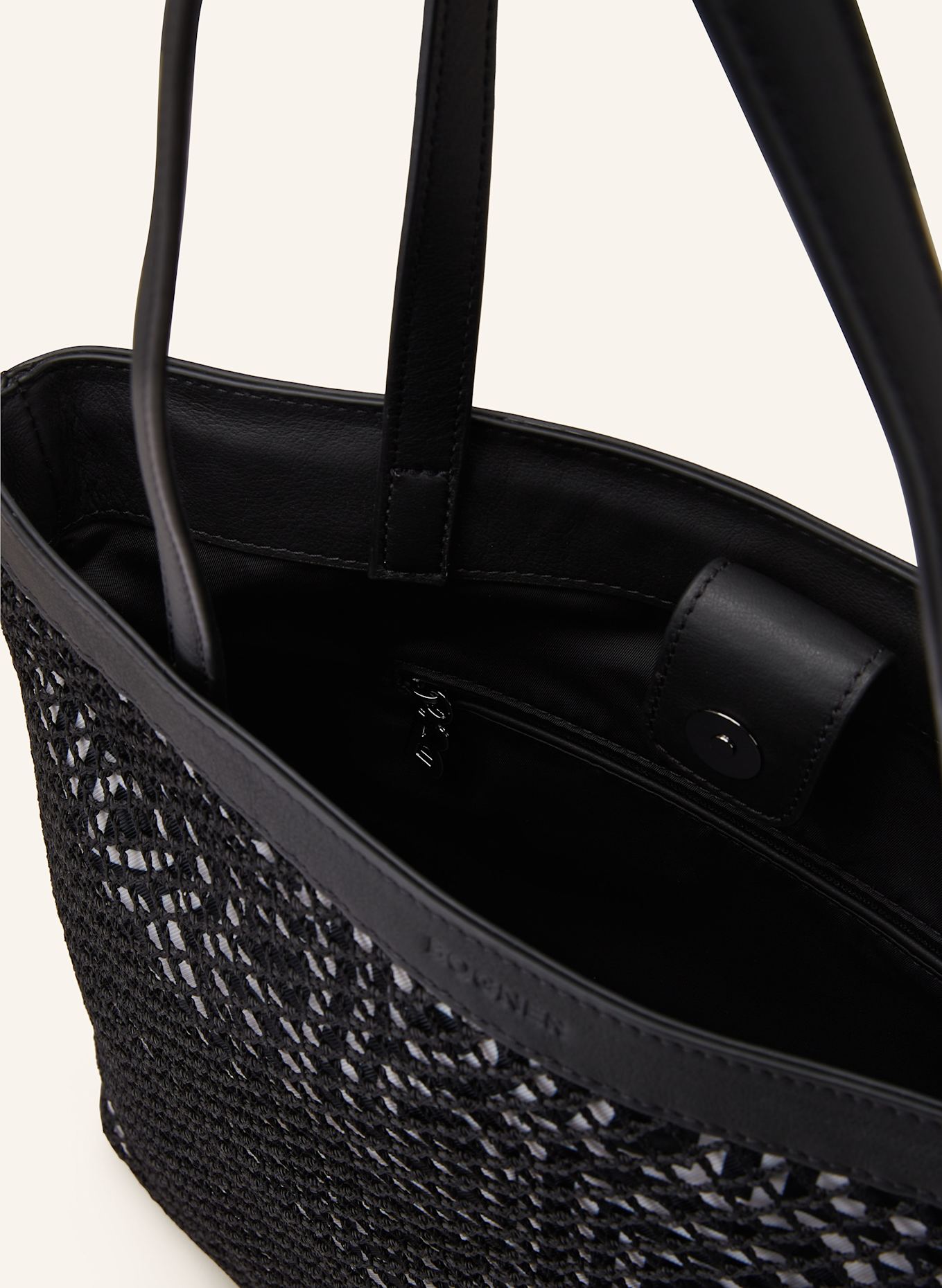 BOGNER Shopper WALENSEE: SCHWARZ/ ECRU