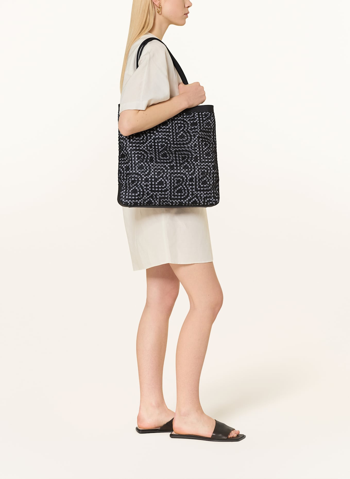 BOGNER Shopper WALENSEE: SCHWARZ/ ECRU