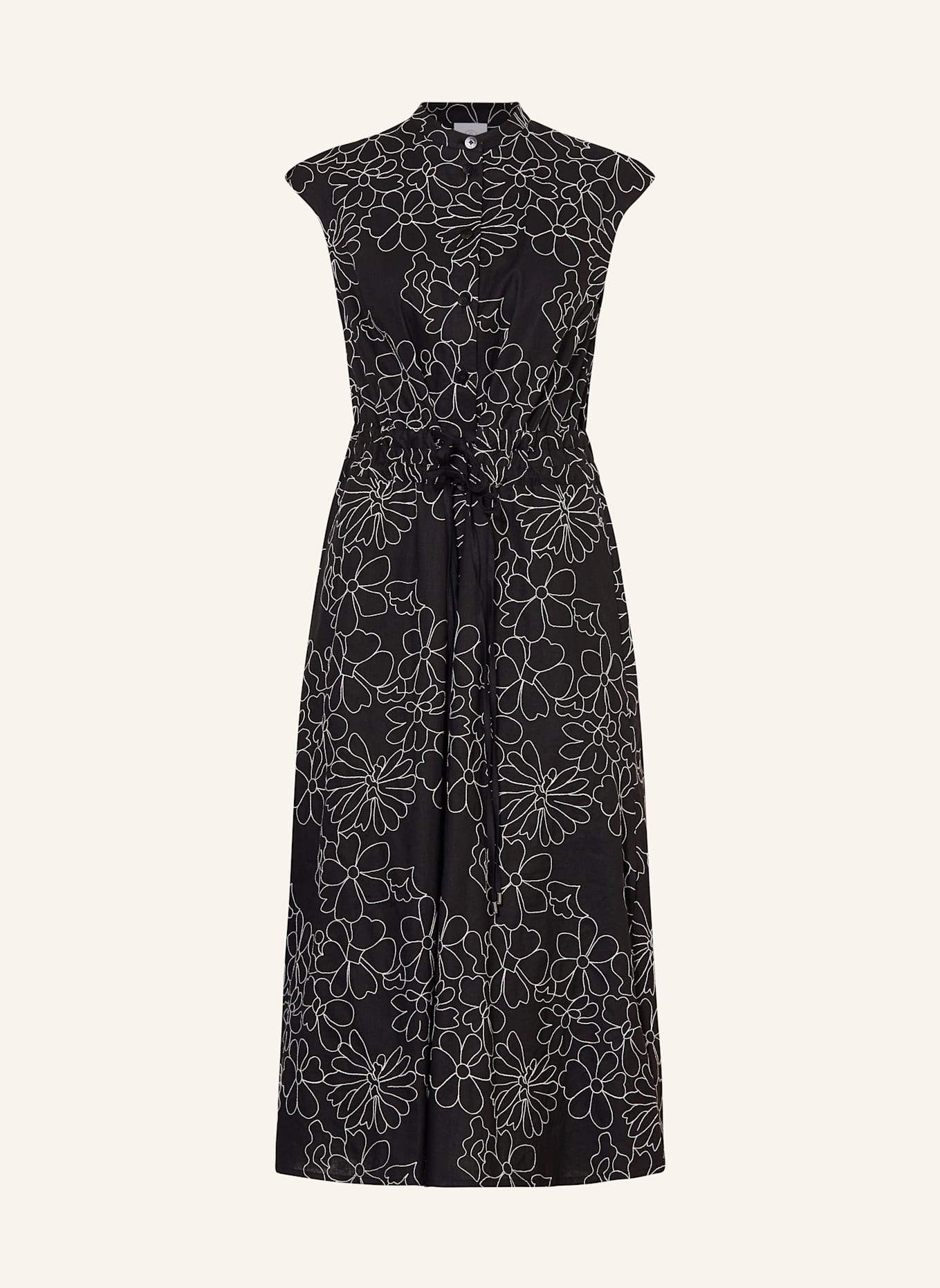 BOGNER Hemdblusenkleid CECILE und Leinen: SCHWARZ / WEISS