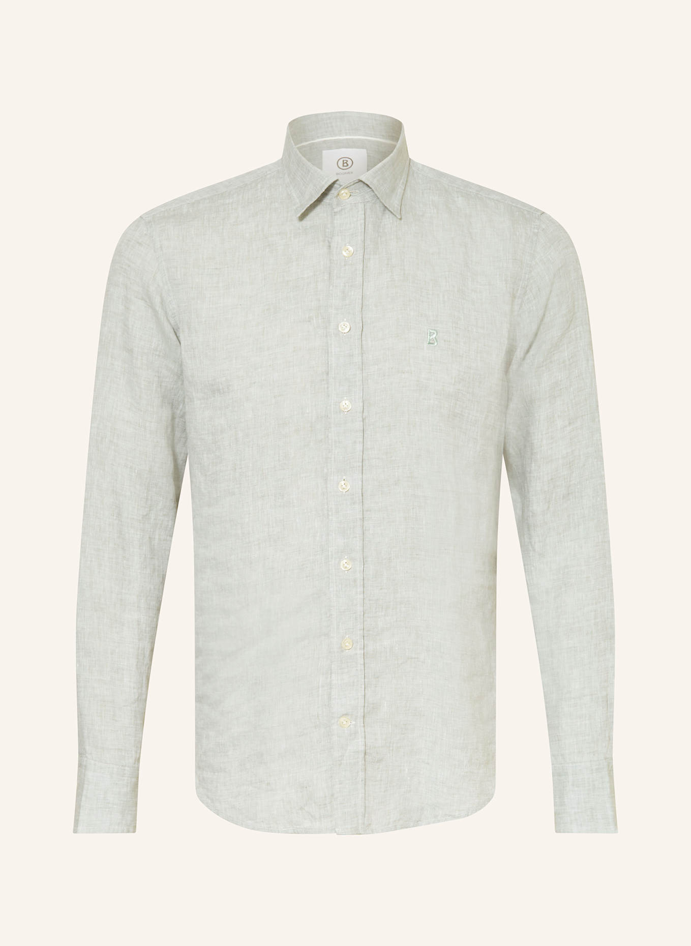 BOGNER Linen shirt TIMI Comfort Fit: LIGHT GREEN