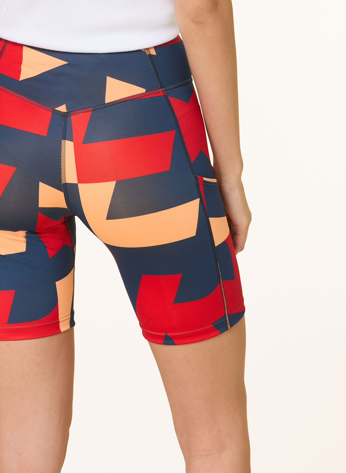 adidas TERREX Tights TERREX MULTI 8INCH PRINTED: DUNKELBLAU / ROT / HELLORANGE