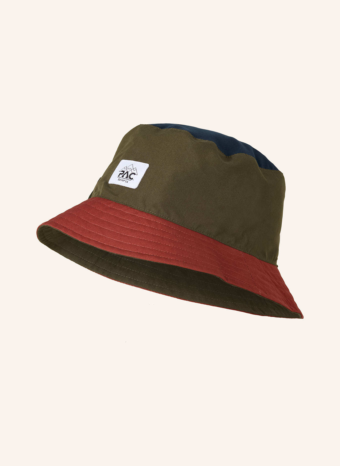 P.A.C. Reversible bucket hat LEDRAS: DARK RED / KHAKI / DARK BLUE