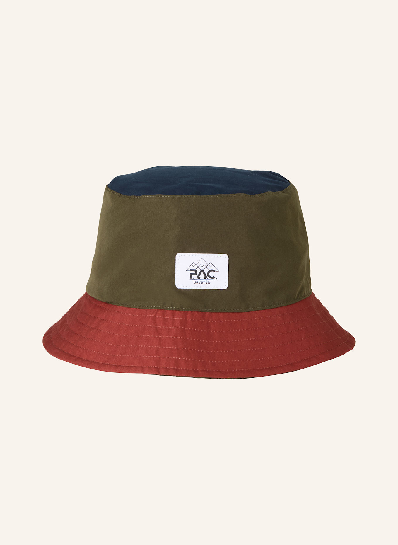 P.A.C. Reversible bucket hat LEDRAS: DARK RED / KHAKI / DARK BLUE