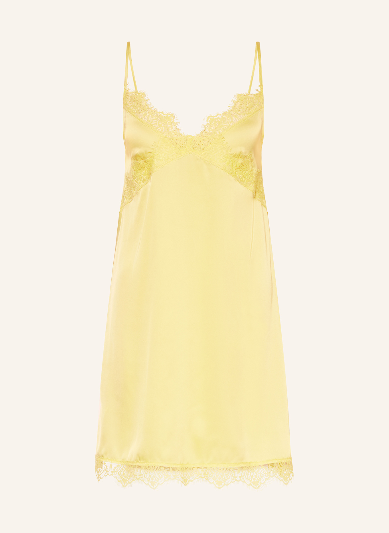 SIMONE PÉRÈLE Negligee SATIN SECRETS in satin: LIGHT YELLOW