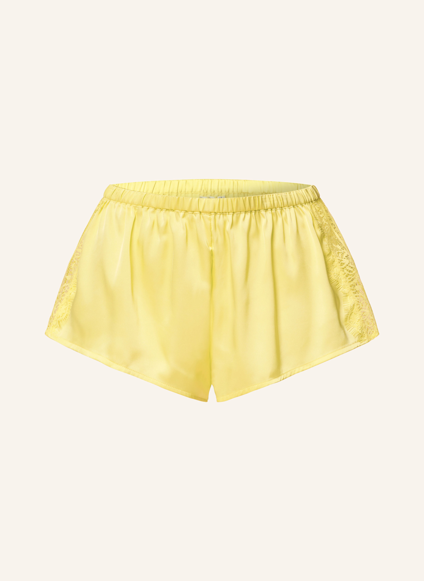 SIMONE PÉRÈLE Short de nuit SATIN SECRETS en satin: JAUNE CLAIR