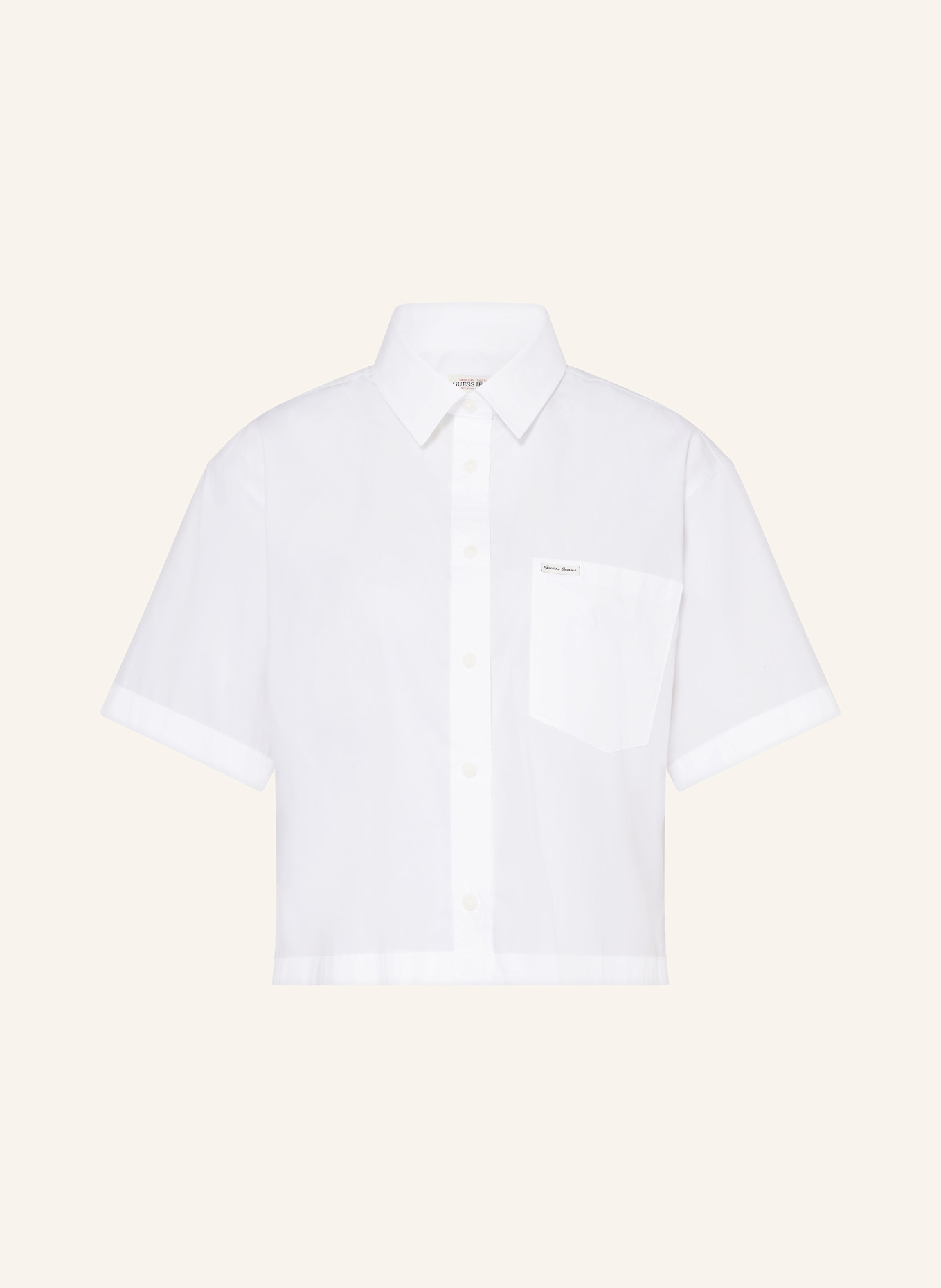 GUESS JEANS Hemdbluse: WEISS