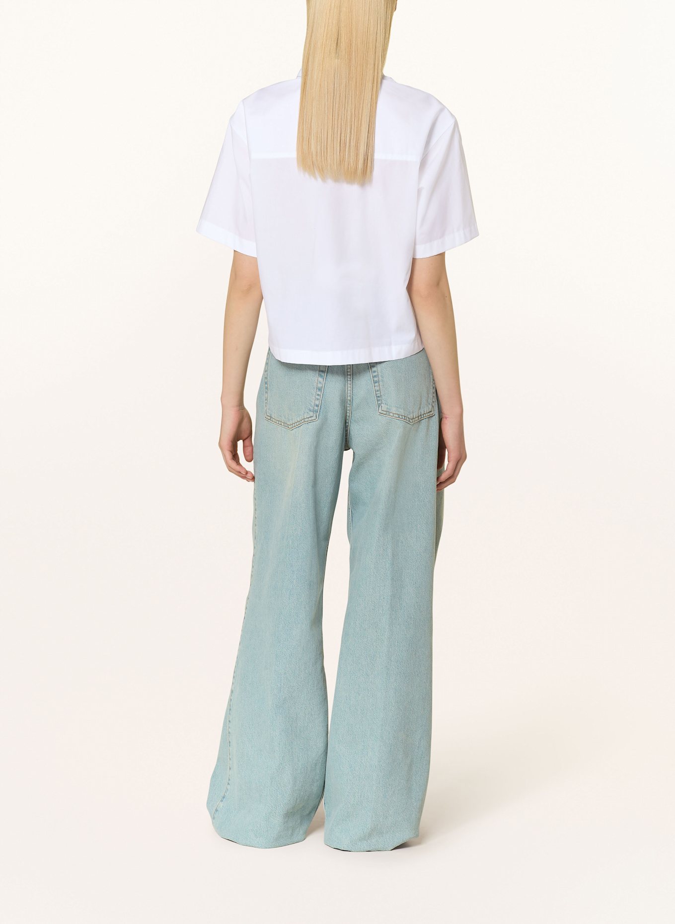 GUESS JEANS Hemdbluse: WEISS