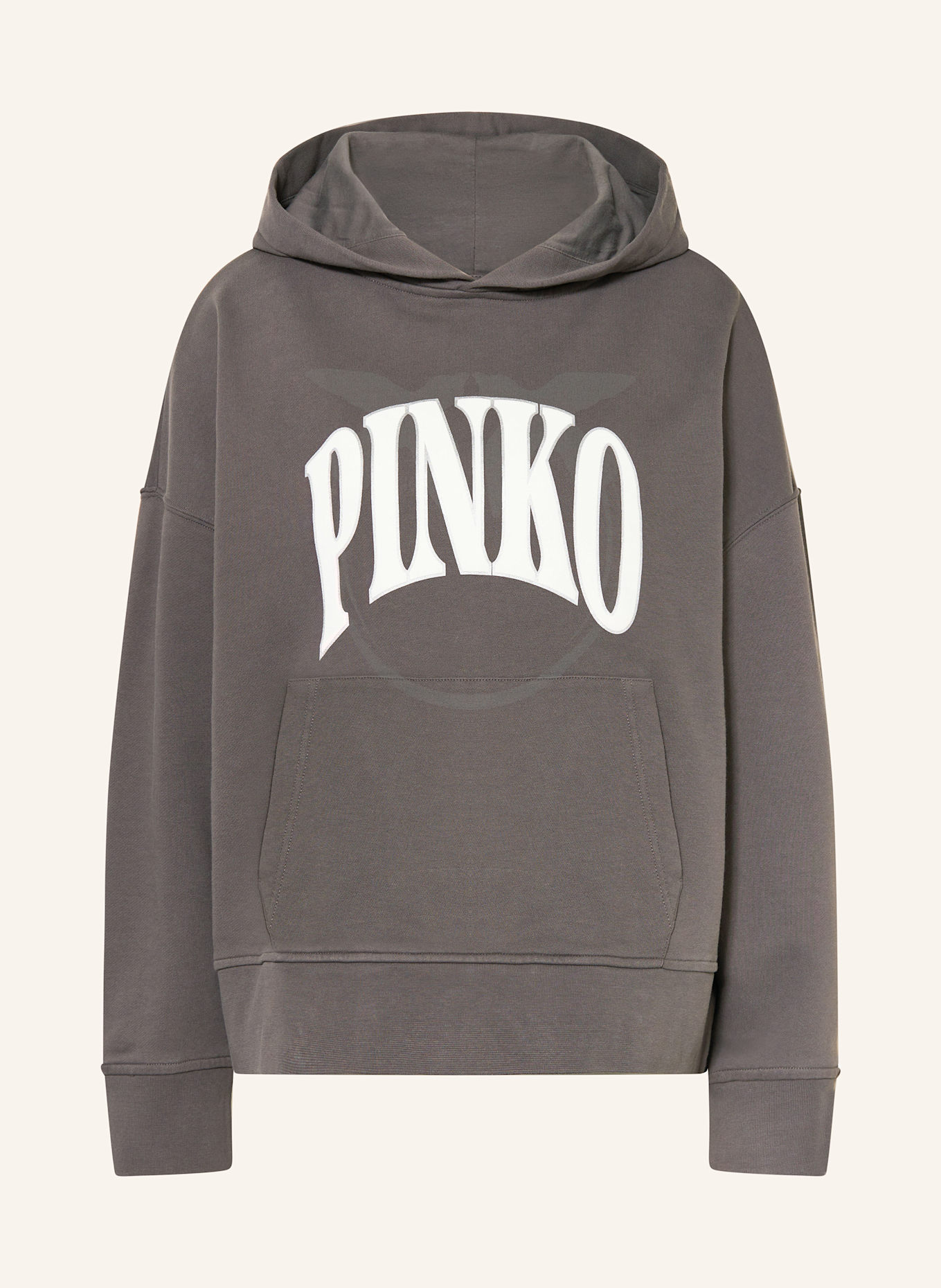 PINKO Mikina s kapucí MAKAMBA MAGLIA: TMAVĚ ŠEDÁ
