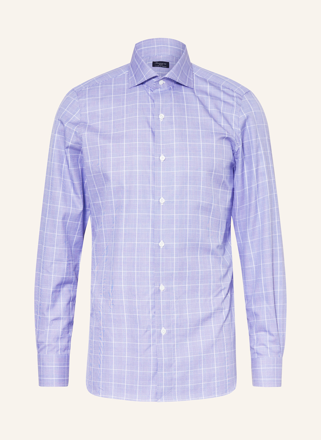 FINAMORE 1925 Hemd NAPOLI Regular Fit: HELLBLAU / WEISS