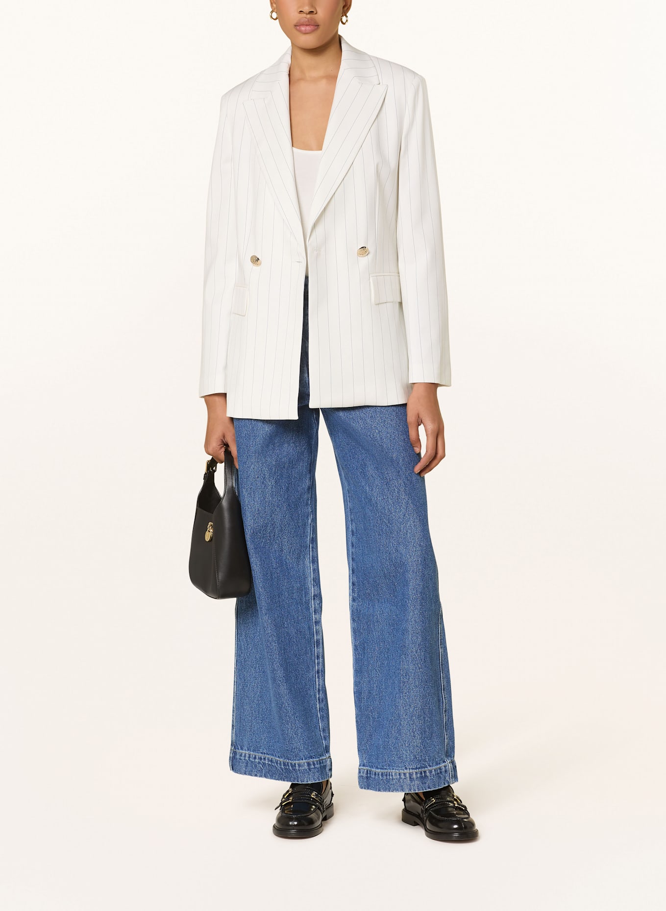 LIU JO Blezer: BIAŁY / NIEBIESKI