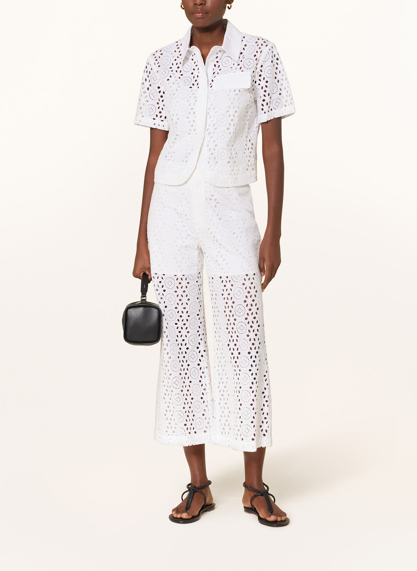 LIU JO Culottes made of broderie anglaise: WHITE