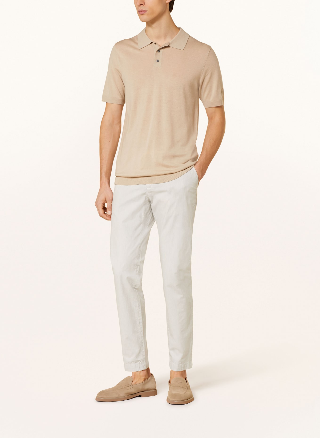 ALBERTO Chinosy JUMP w stylu dresowym slim fit: SZAROBRĄZOWY