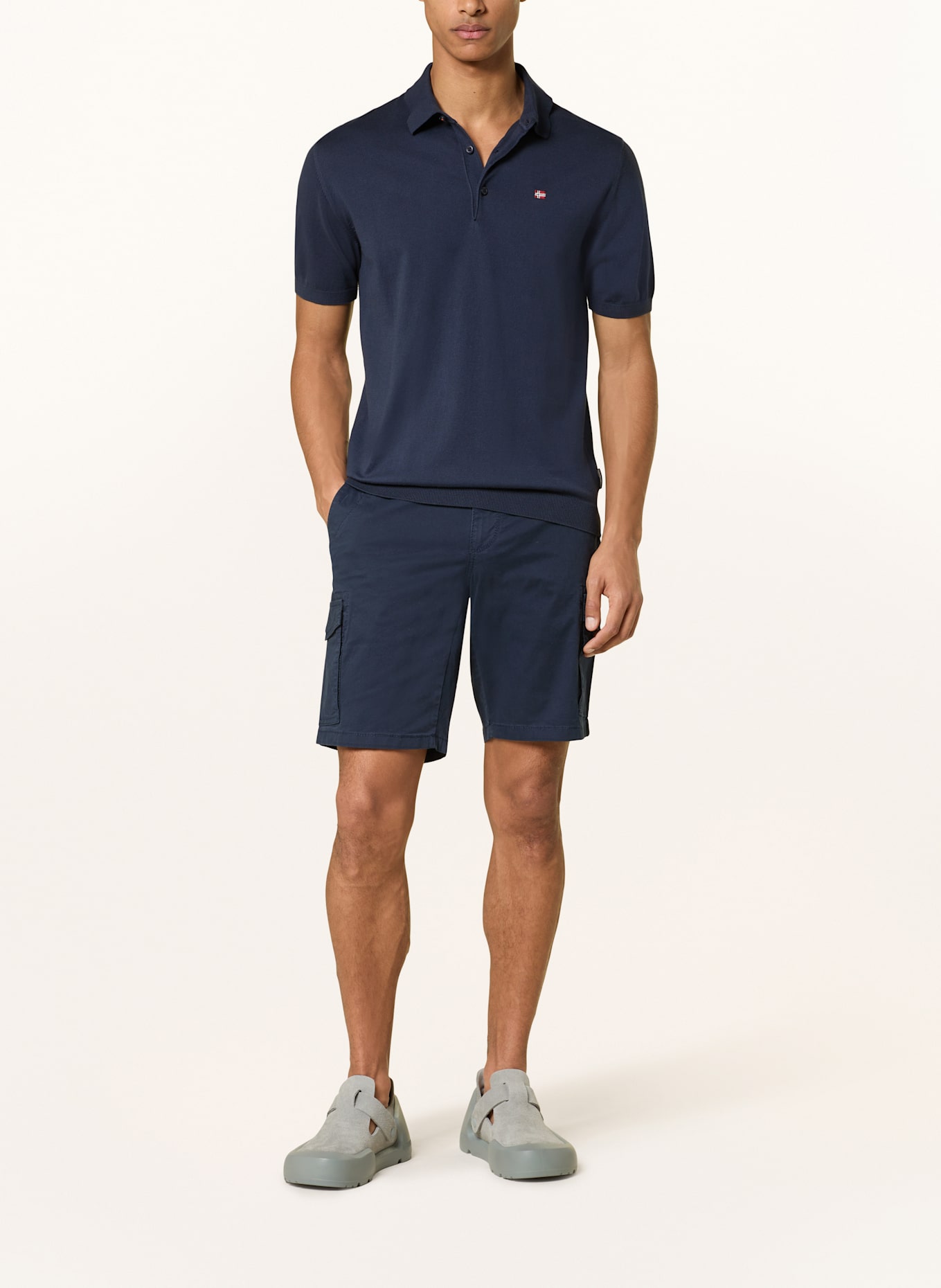 NAPAPIJRI Úpletová polokošile NELLI Regular Fit: TMAVĚ MODRÁ