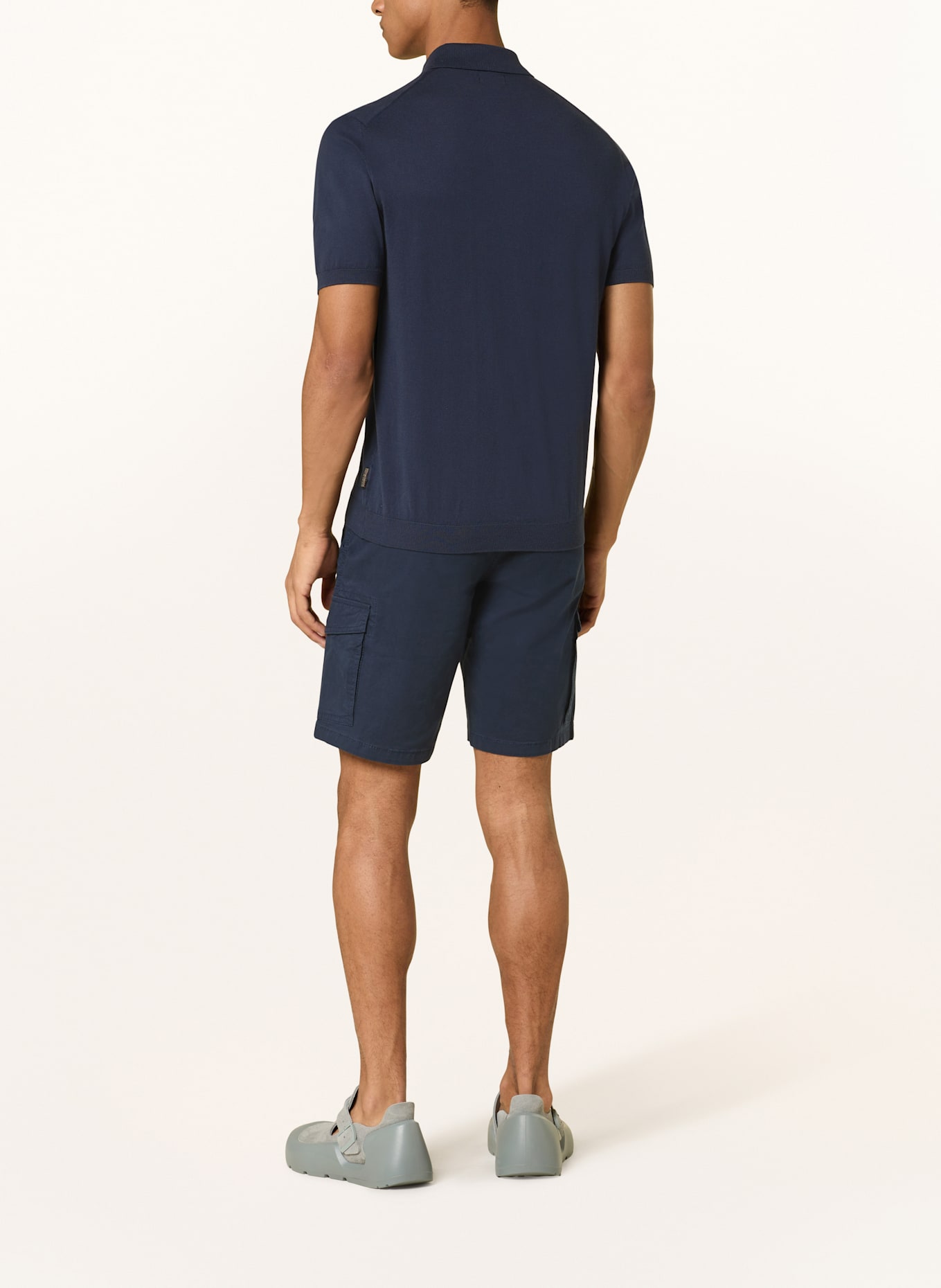 NAPAPIJRI Úpletová polokošile NELLI Regular Fit: TMAVĚ MODRÁ